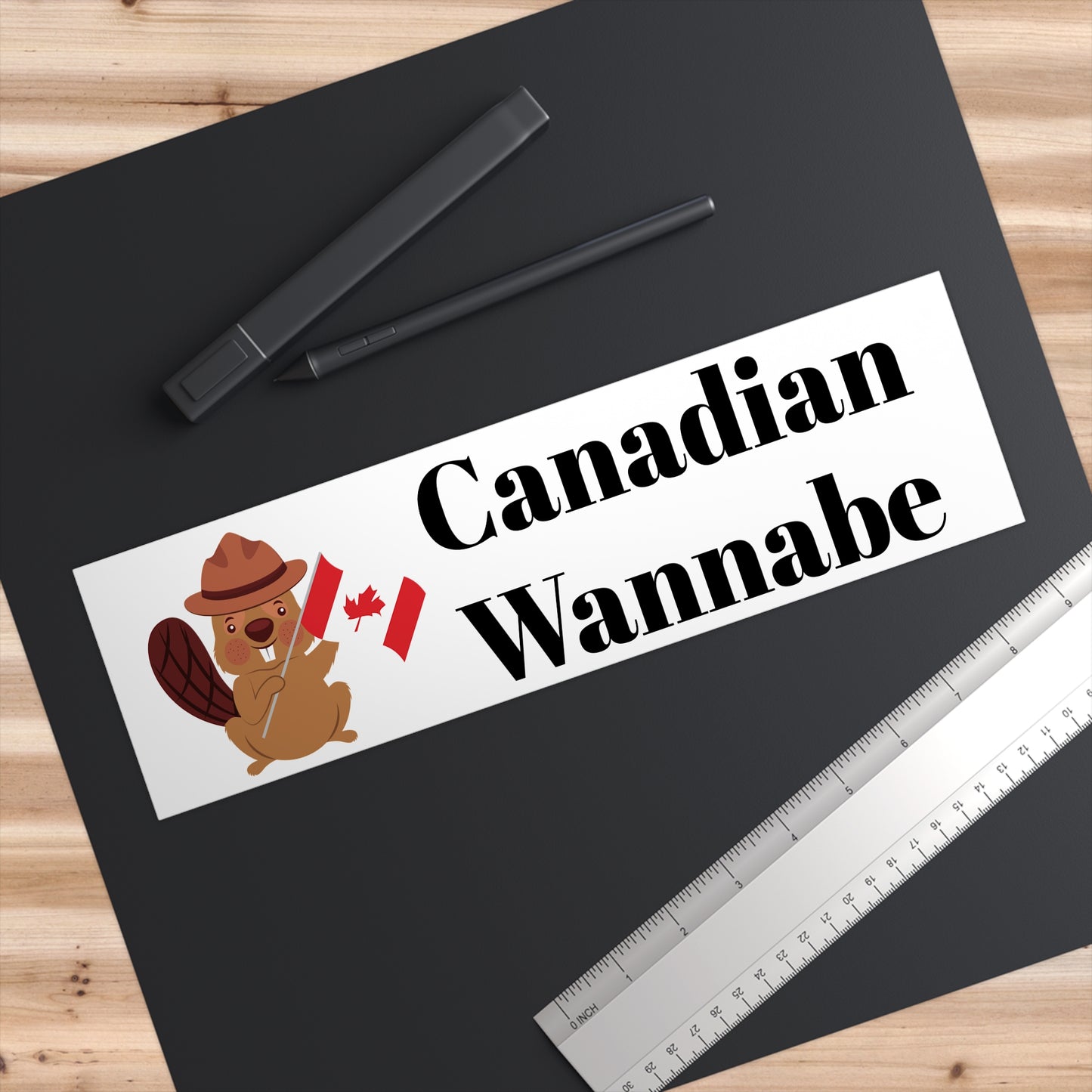 Fun Canadian Wannabe Bumper Sticker | Great for Road Trips & Gifts