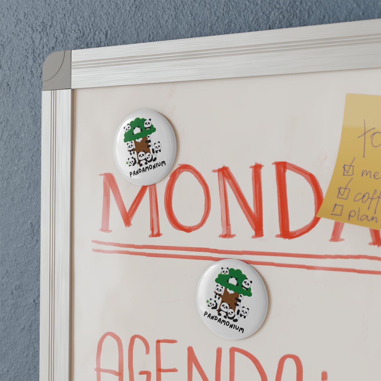 Cute Panda Magnet Set - 'Pandamonium' Design - Cheerful Decorative Fridge Magnet