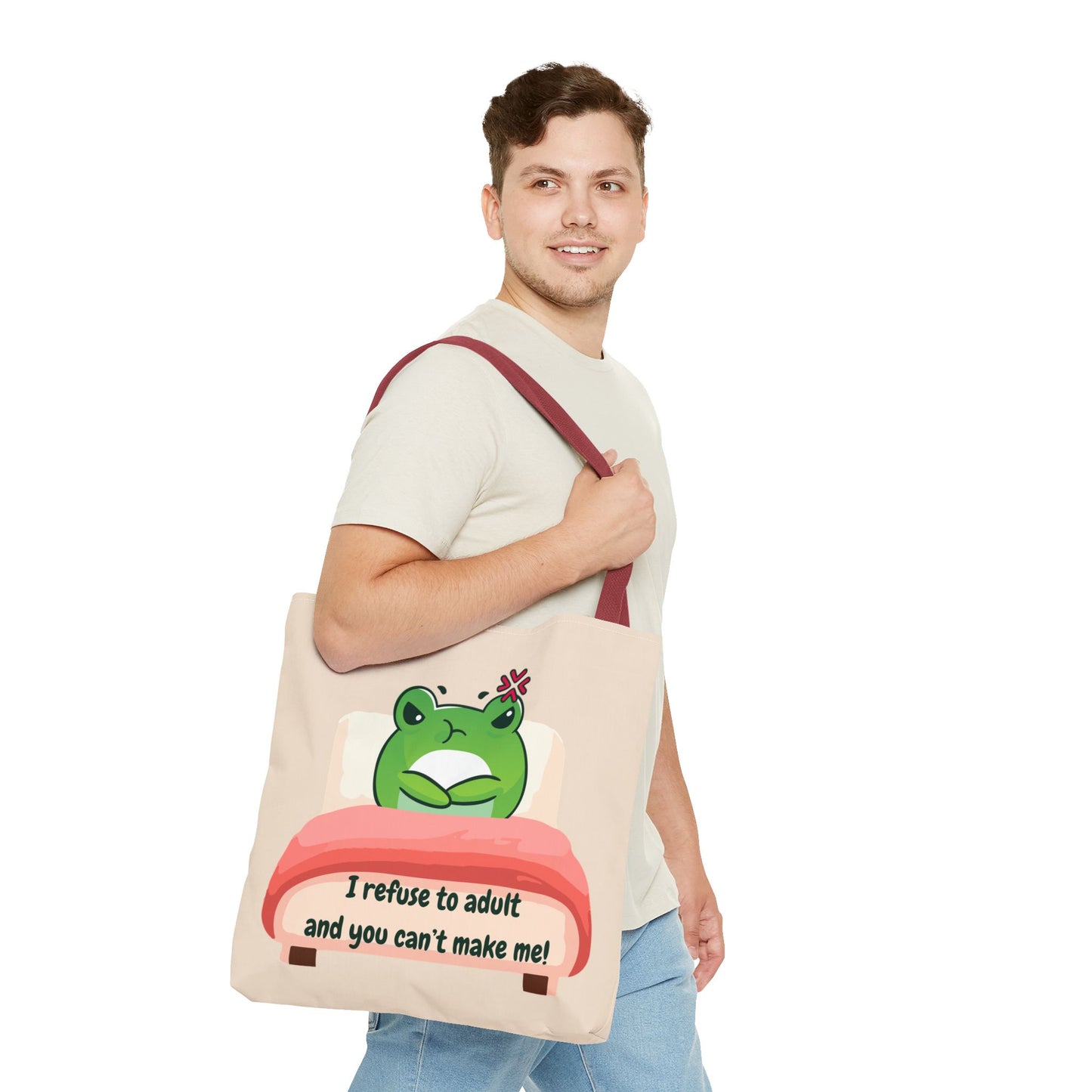 Adulting Rebel Tote Bag - I Refuse to Adult Design for Fun and Quirky Style