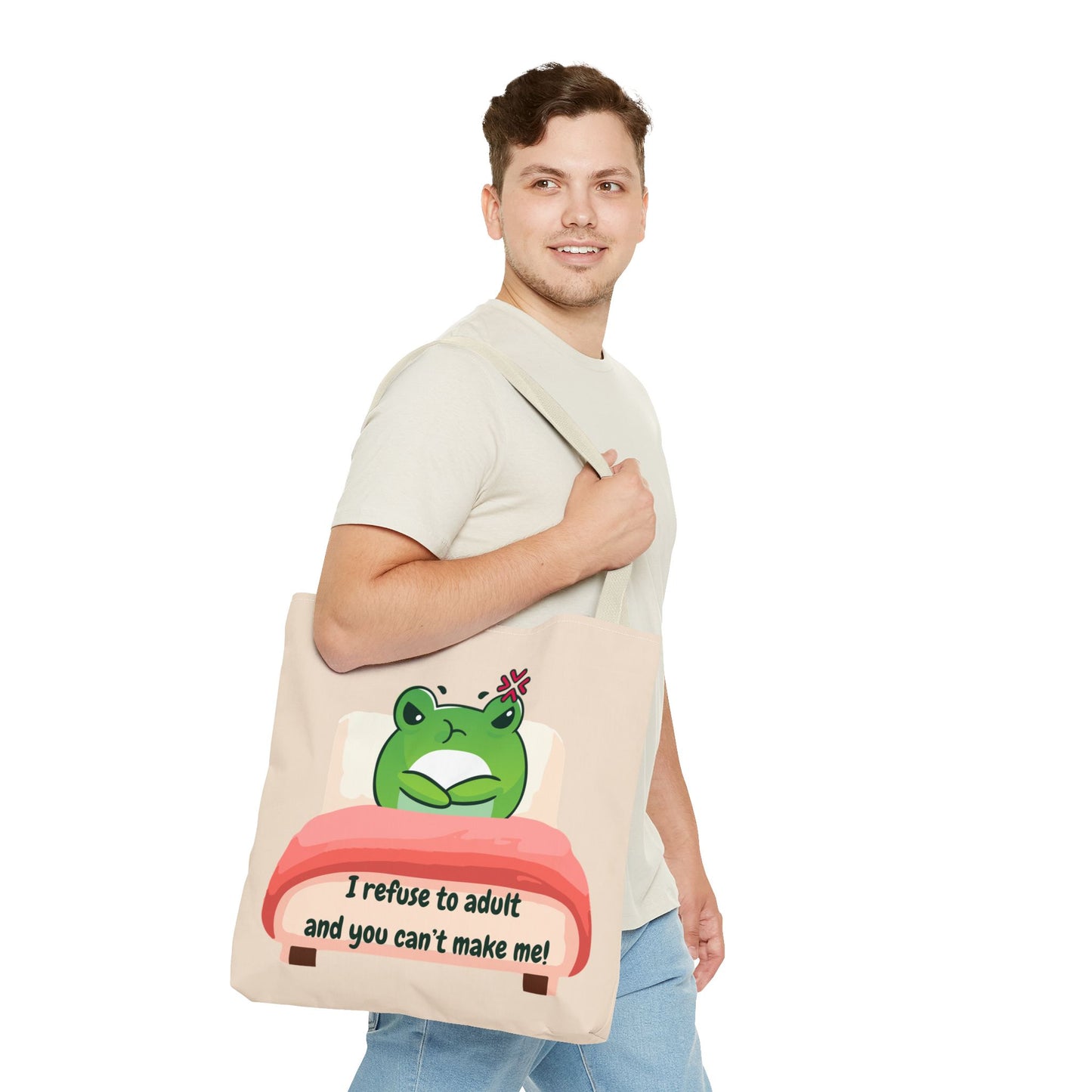 Adulting Rebel Tote Bag - I Refuse to Adult Design for Fun and Quirky Style