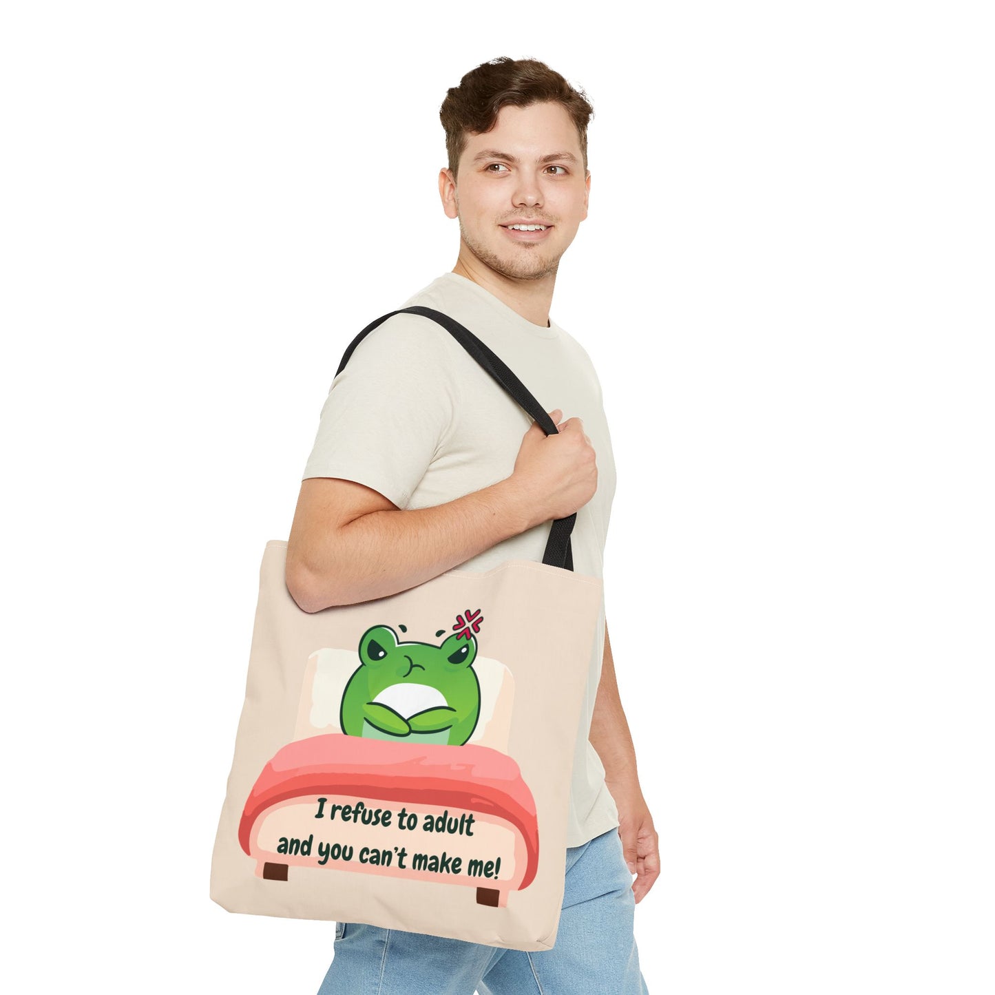 Adulting Rebel Tote Bag - I Refuse to Adult Design for Fun and Quirky Style