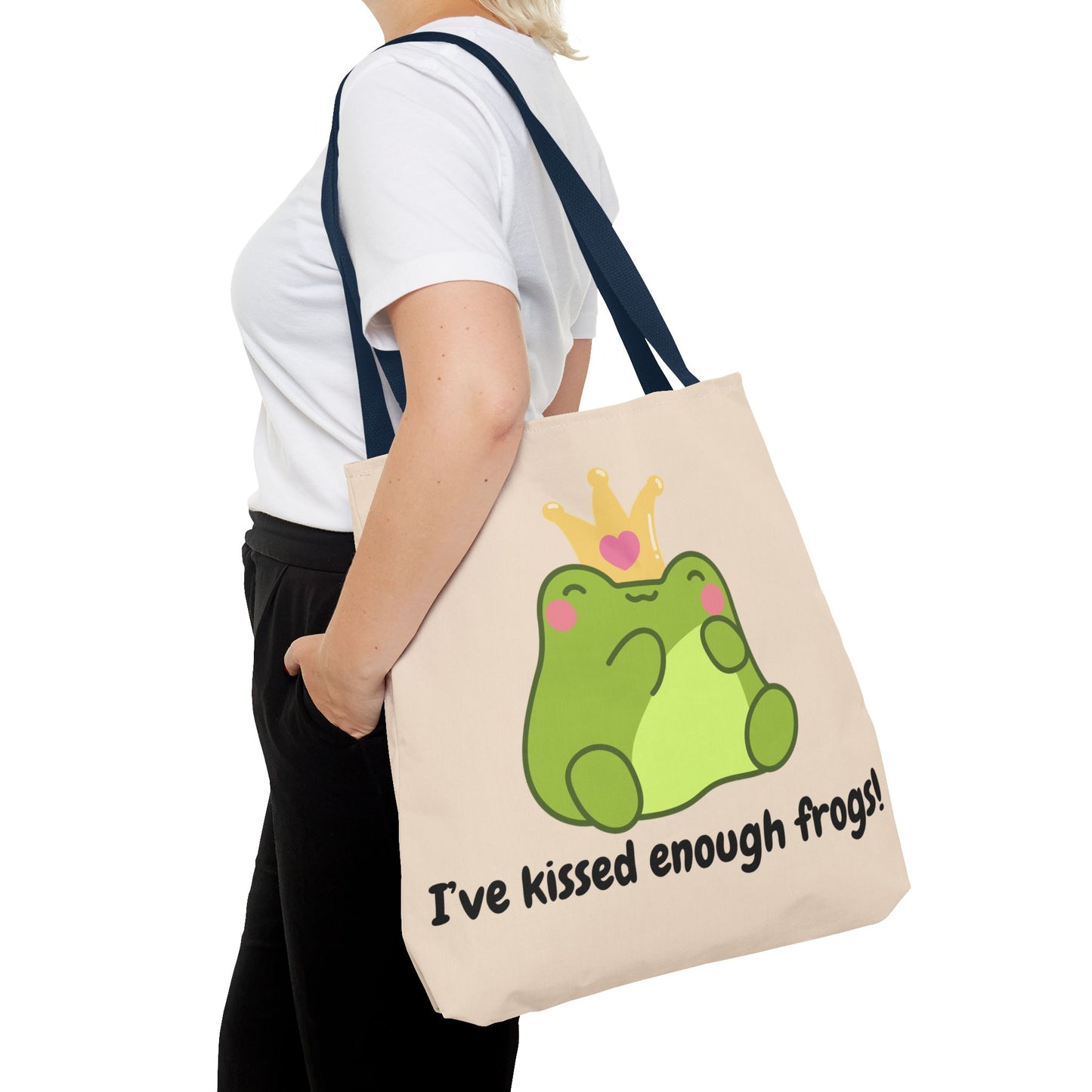 Cute Froggy Tote Bag - 'I've Kissed Enough Frogs!'