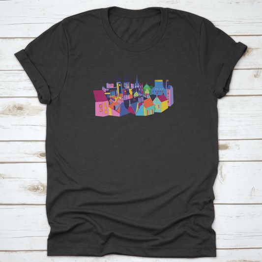 Edinburgh Skyline Vector Illustration Scotland Scottish Flag World