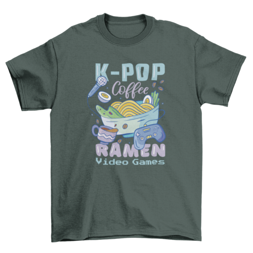 Ramen bowl and joystick t-shirt design