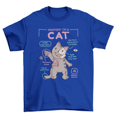 Anatomy of a cat animal t-shirt