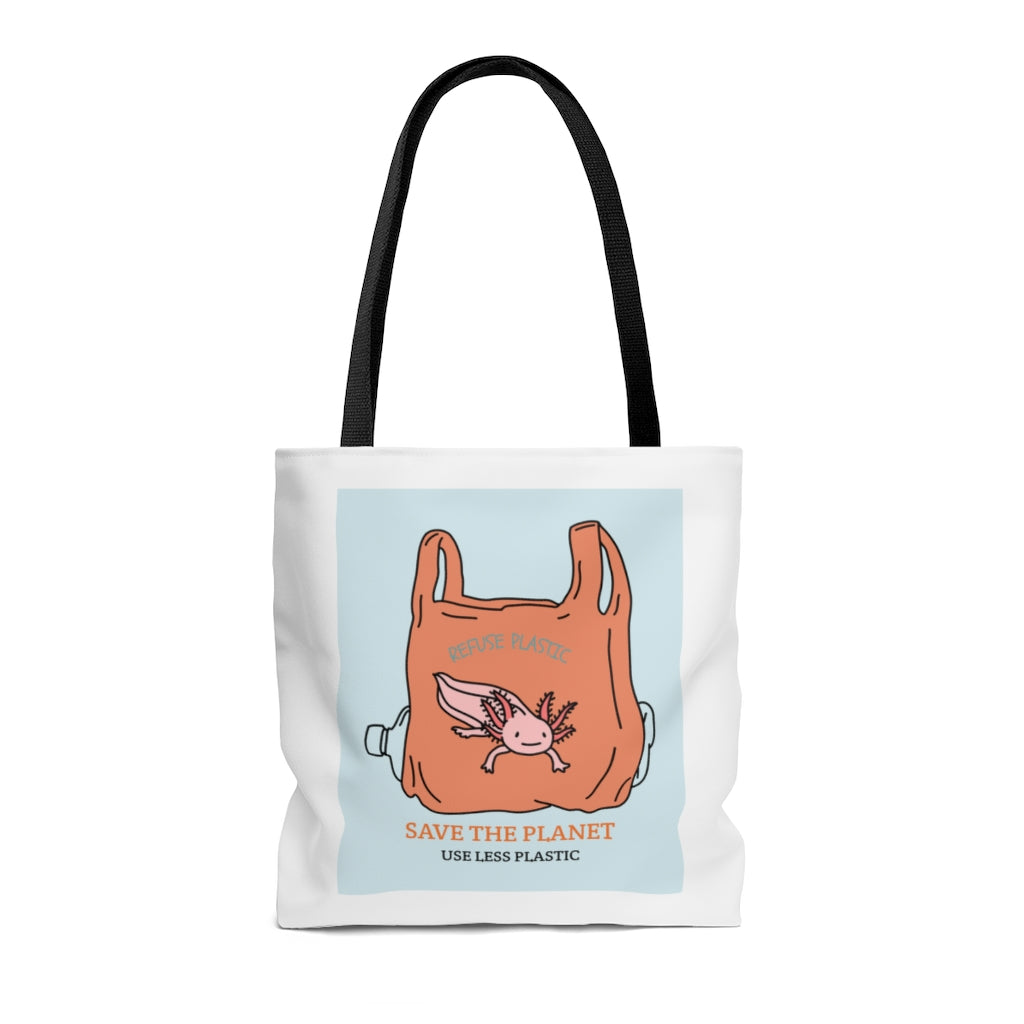 Save The Planet Axolotl Tote Bag