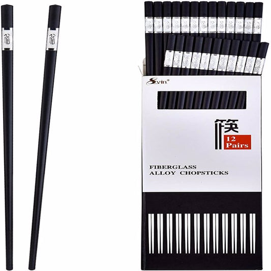 12 Pairs Fiberglass Chopsticks