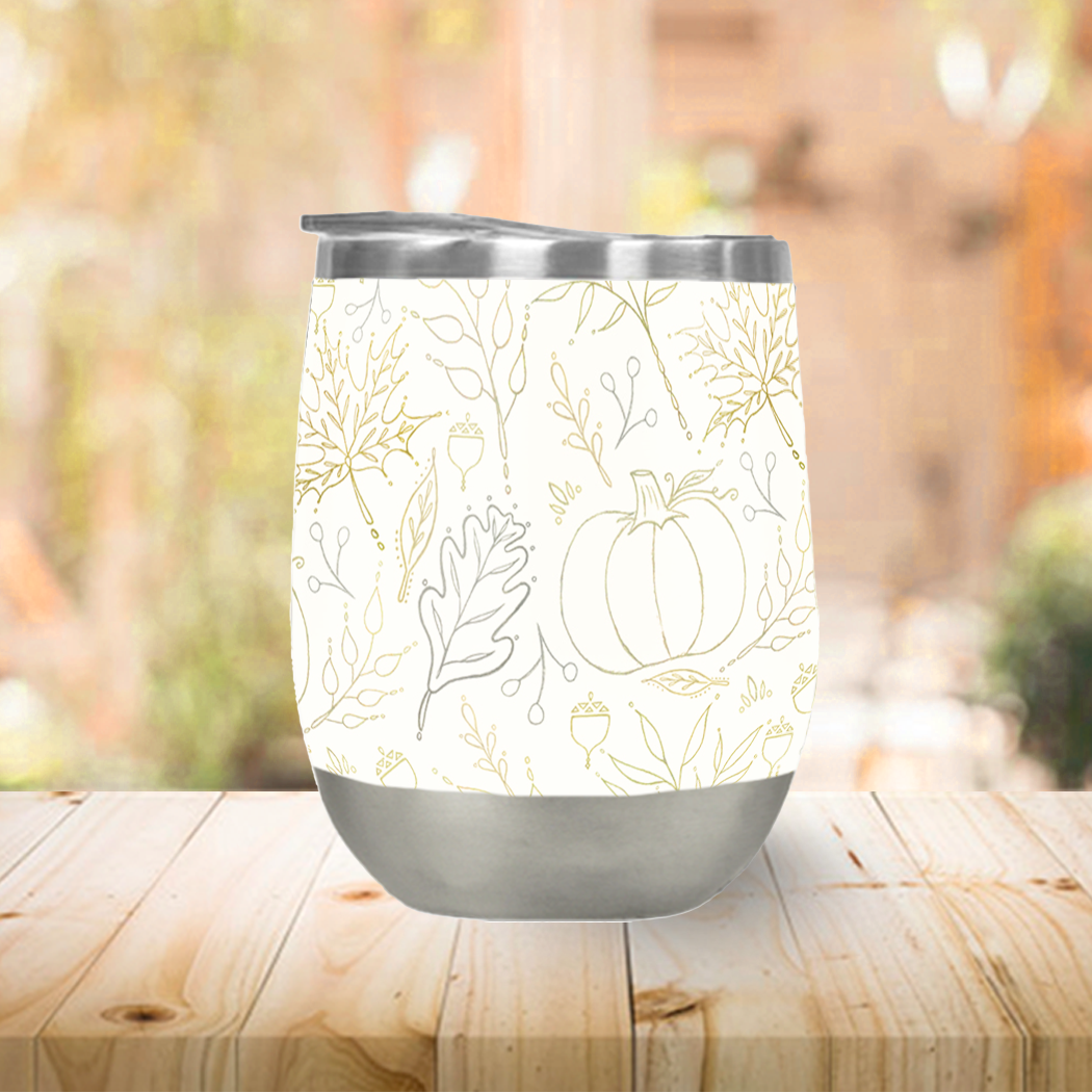 Fall Leaf Stemless Wine Tumbler