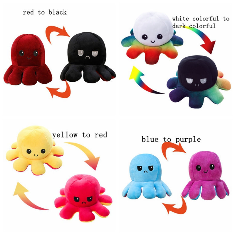 Reversible Flip Octopus Plush Doll