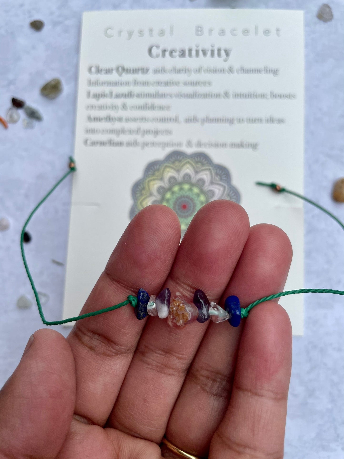 Creativity bracelet with an affirmation