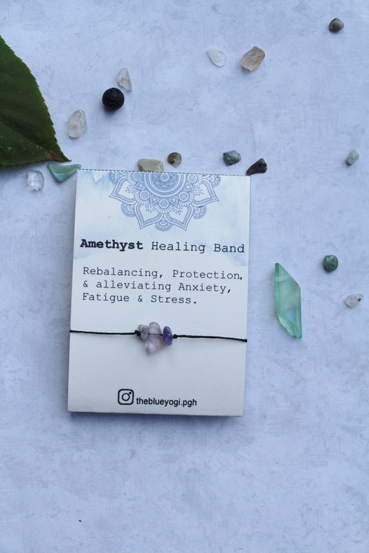 Amethyst wish Bracelet with an affirmation