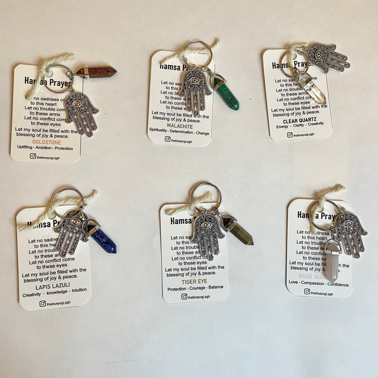 Wellness Gift Box  4 pc set  Crystal bracelet, keychain and seed paper