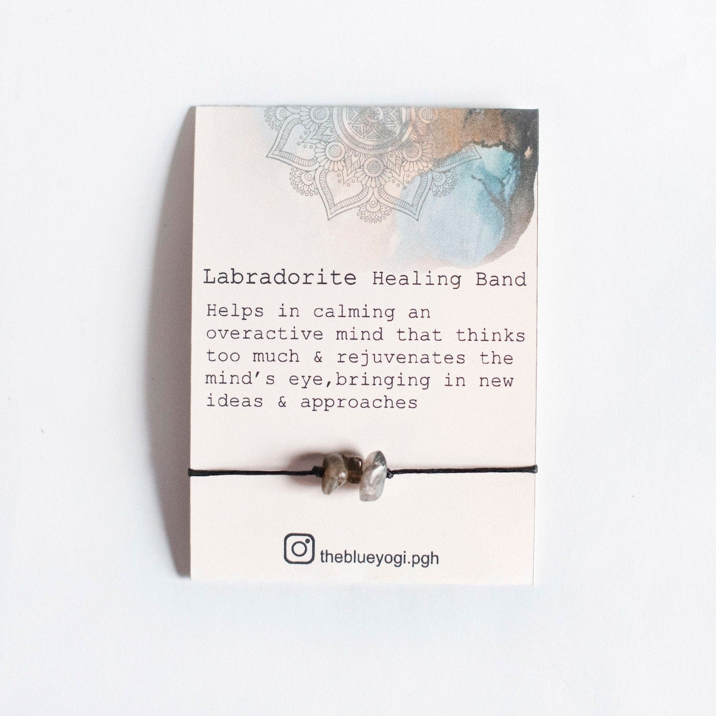 Labradorite Healing Band with an Affirmation