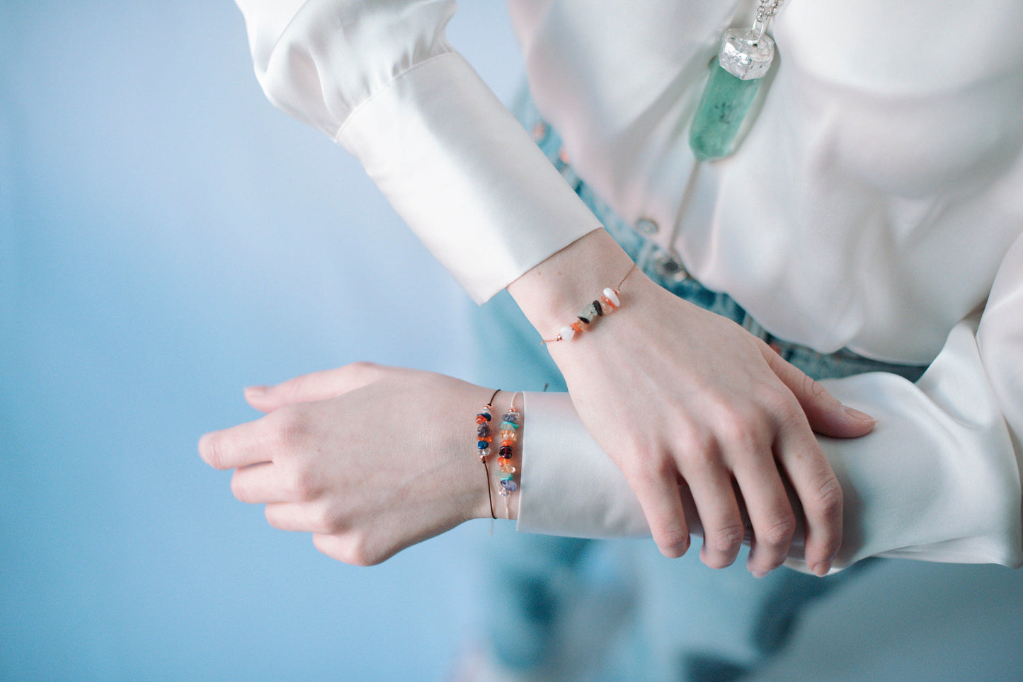 New Beginnings crystal bracelet, anklet Eco friendly and Sustainable