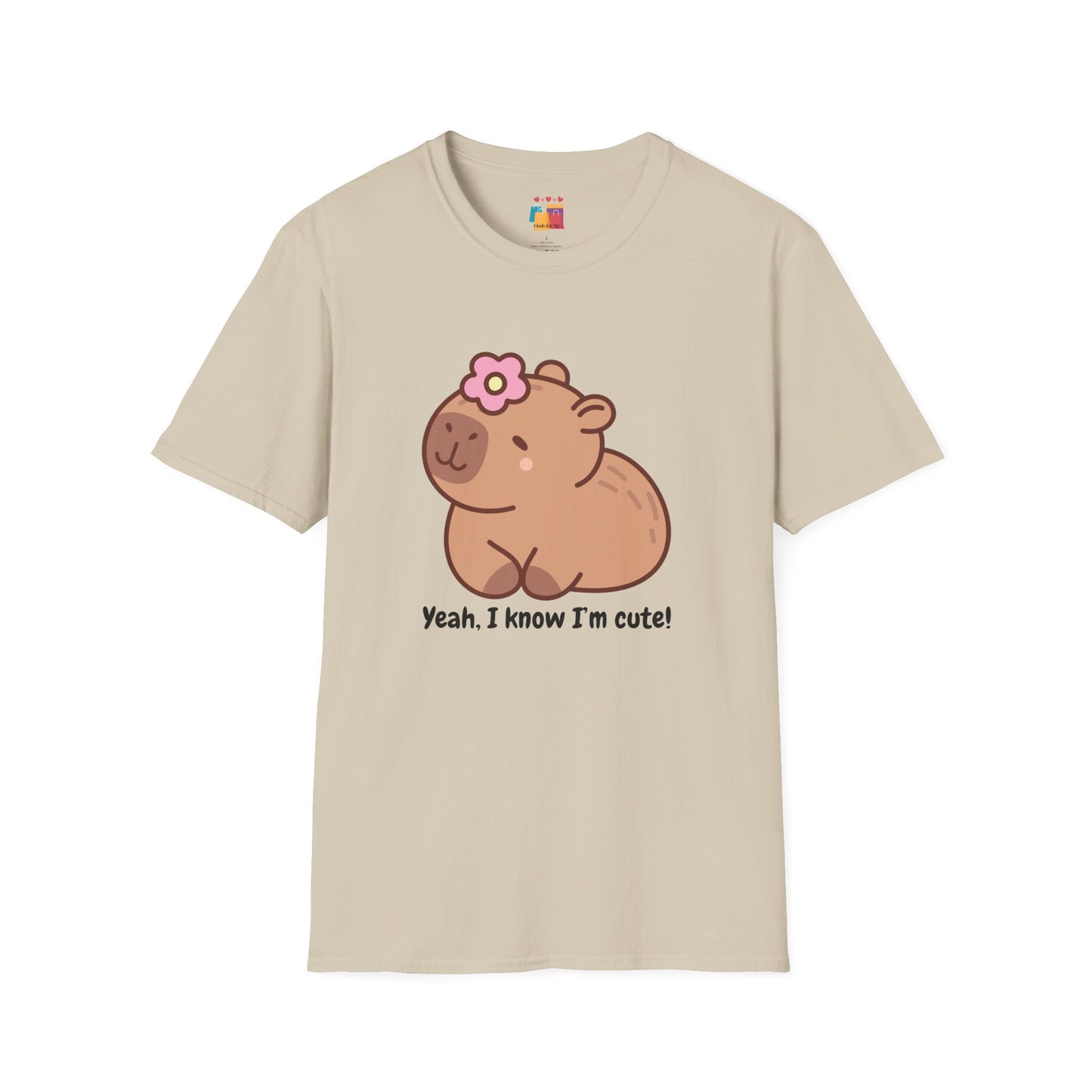 Cute Capybara Unisex Softstyle T-Shirt - Fun & Playful Design for Animal Lovers