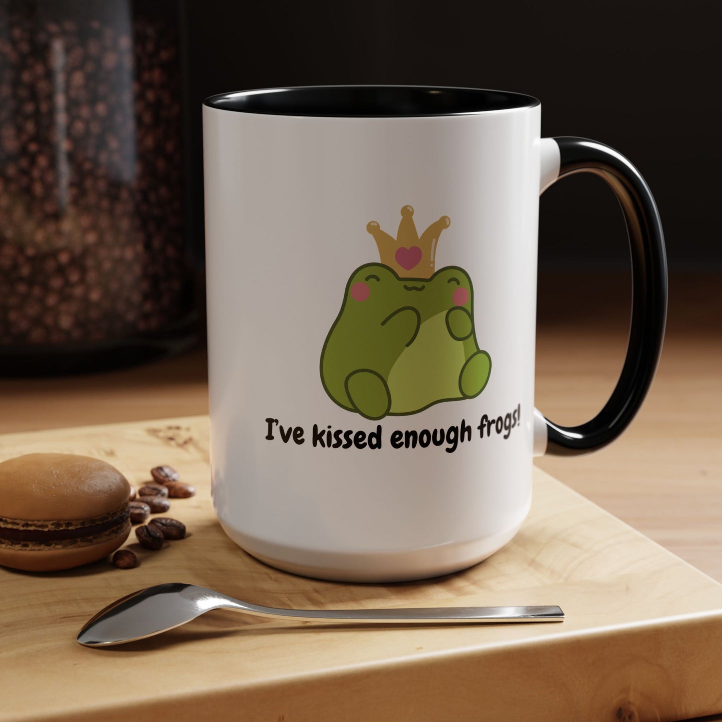 Cute Frog Coffee Mug - 'I've Kissed Enough Frogs!' - Fun Gift for Frog Lovers