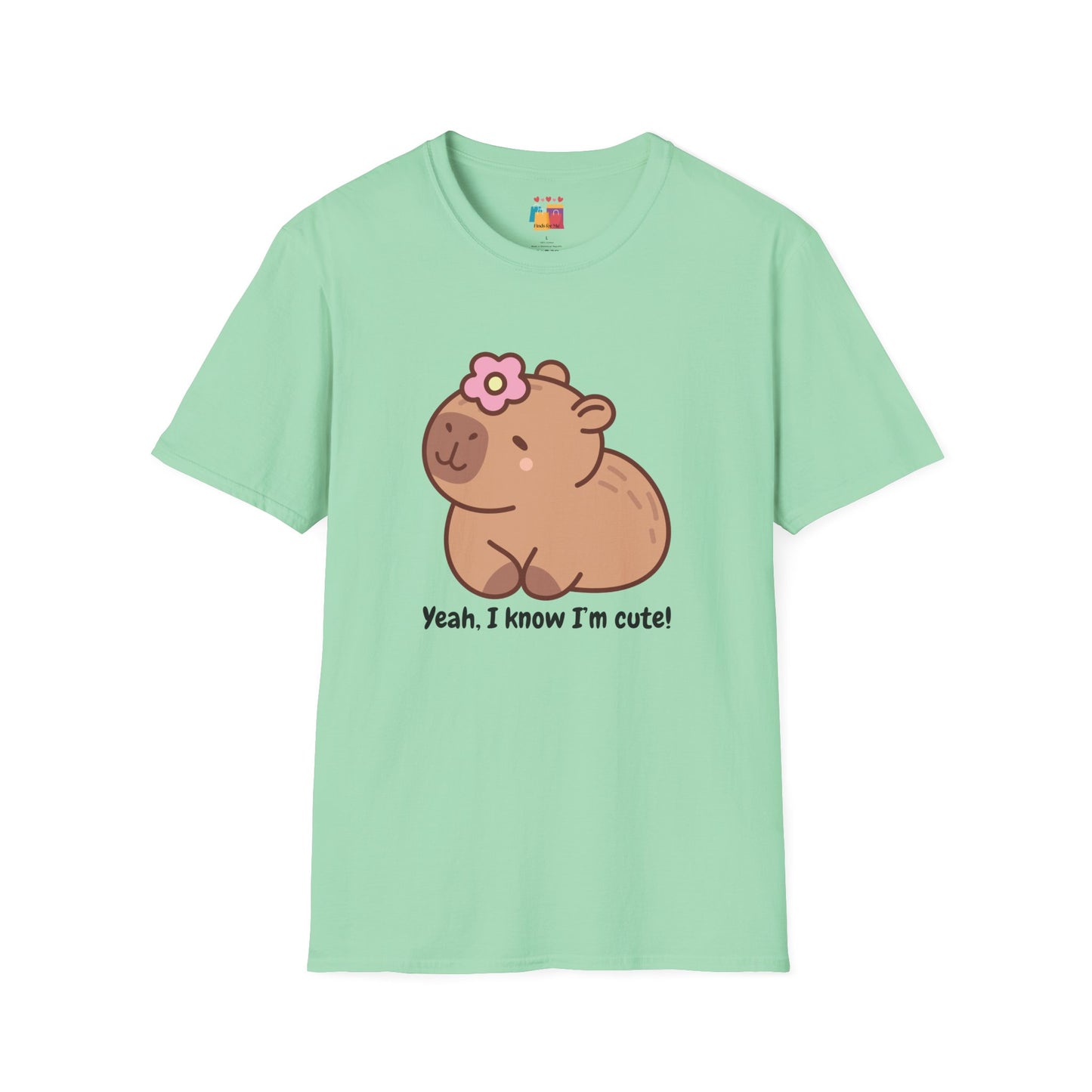 Cute Capybara Unisex Softstyle T-Shirt - Fun & Playful Design for Animal Lovers