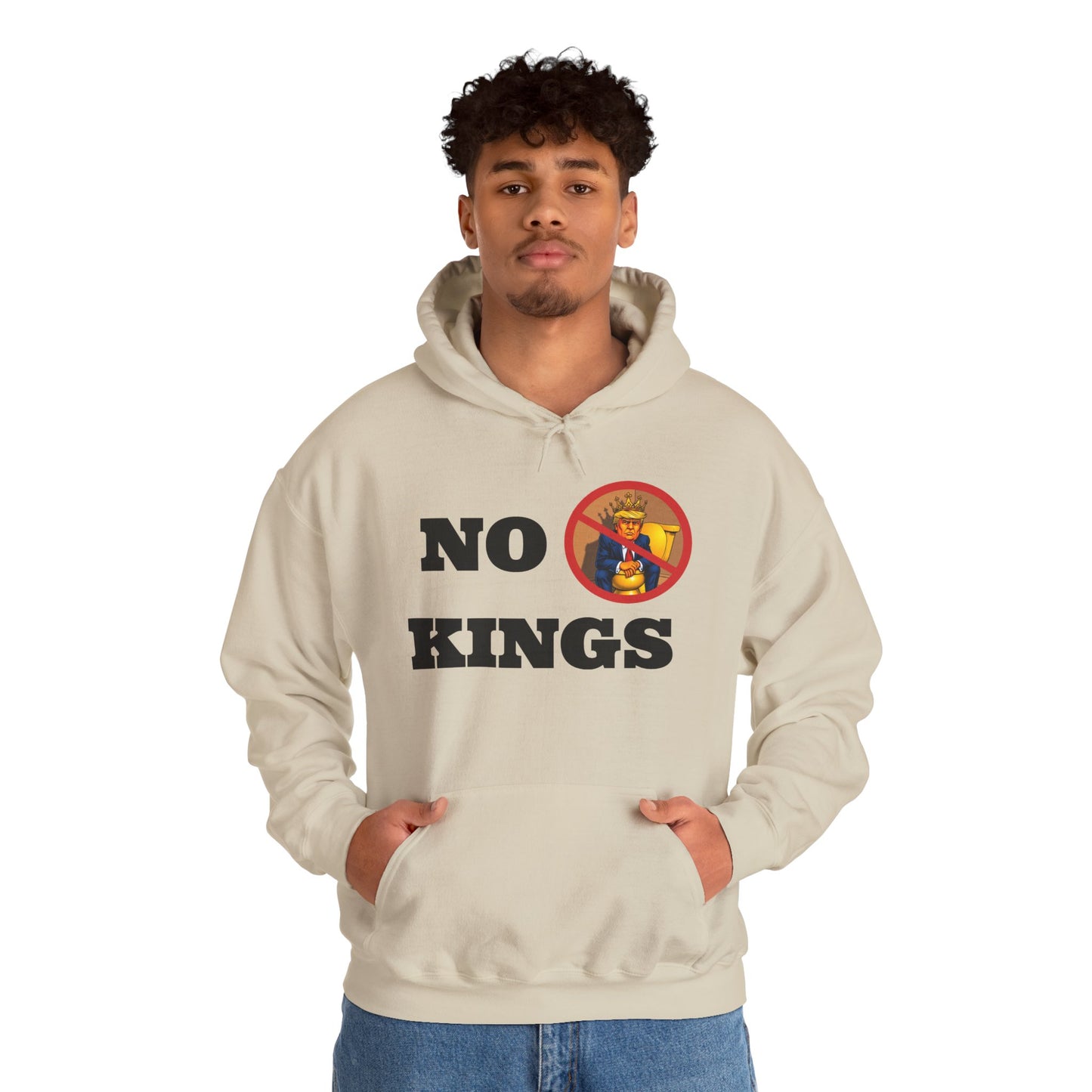 NO KINGS Hoodie — Anti-Monarchist Graphic Pullover