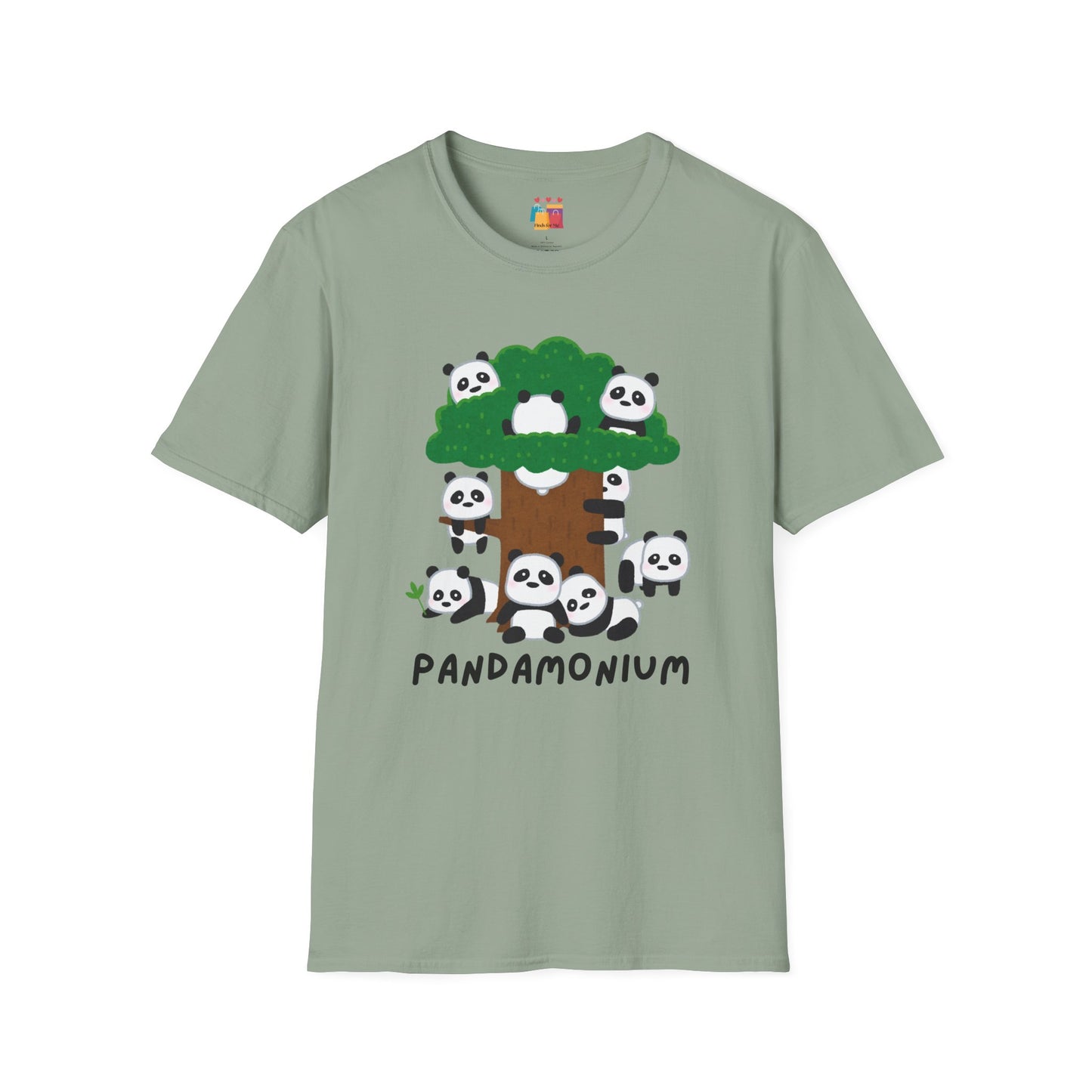 Panda Pandamonium Unisex Softstyle T-Shirt - Cute Nature Graphic Tee