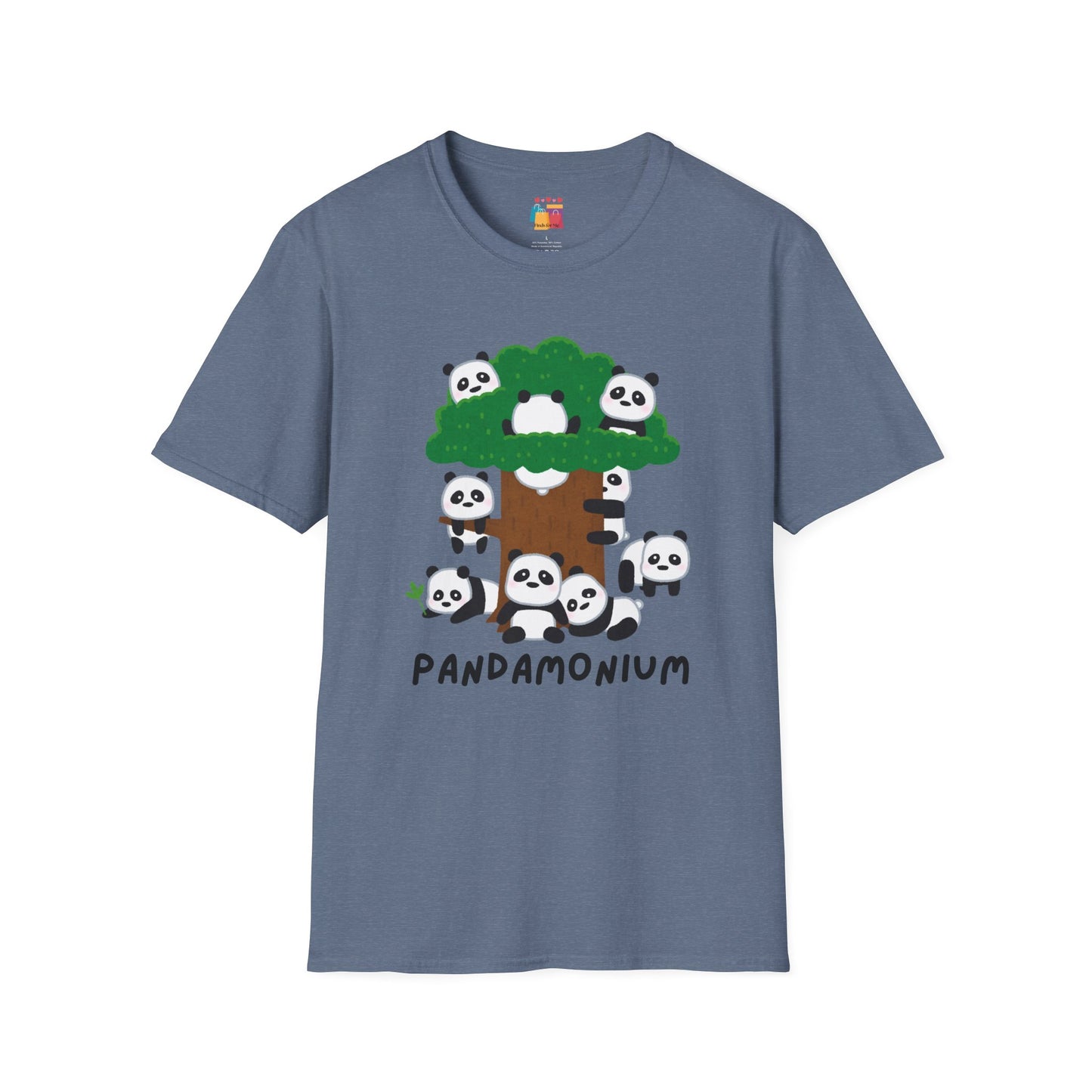 Panda Pandamonium Unisex Softstyle T-Shirt - Cute Nature Graphic Tee