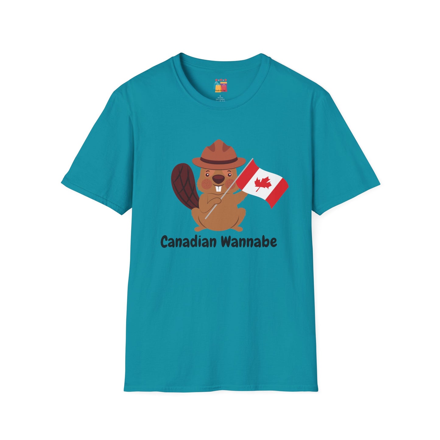 Cute Canadian Beaver Unisex Softstyle T-Shirt