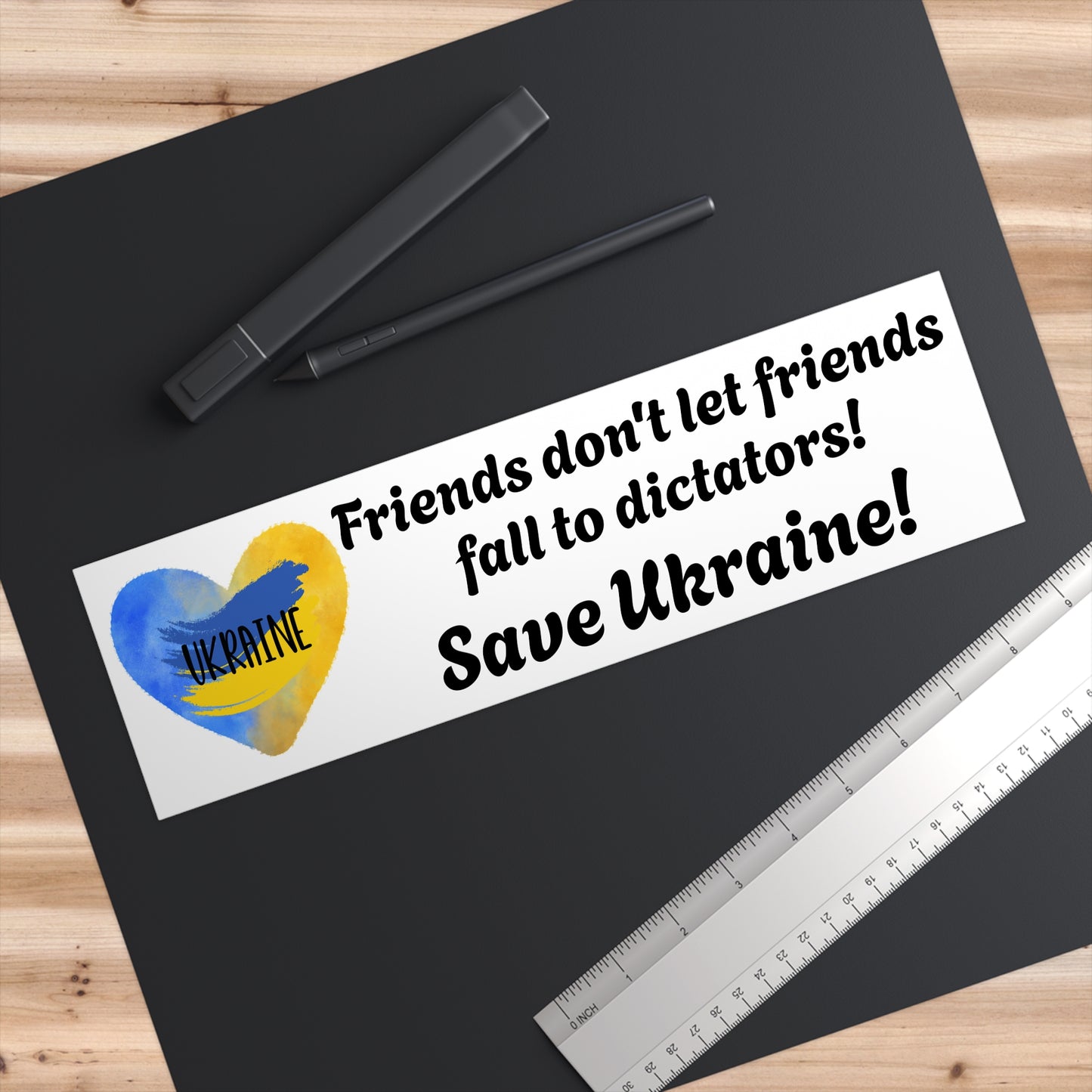 Save Ukraine Bumper Sticker - Support Freedom & Democracy