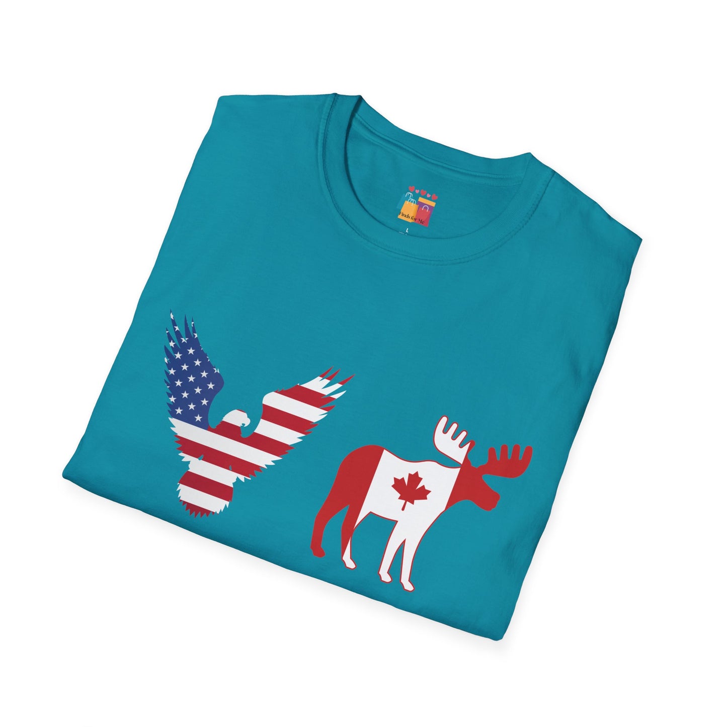 Unisex Softstyle T-Shirt - American Born & Canada Bound Graphic Tee