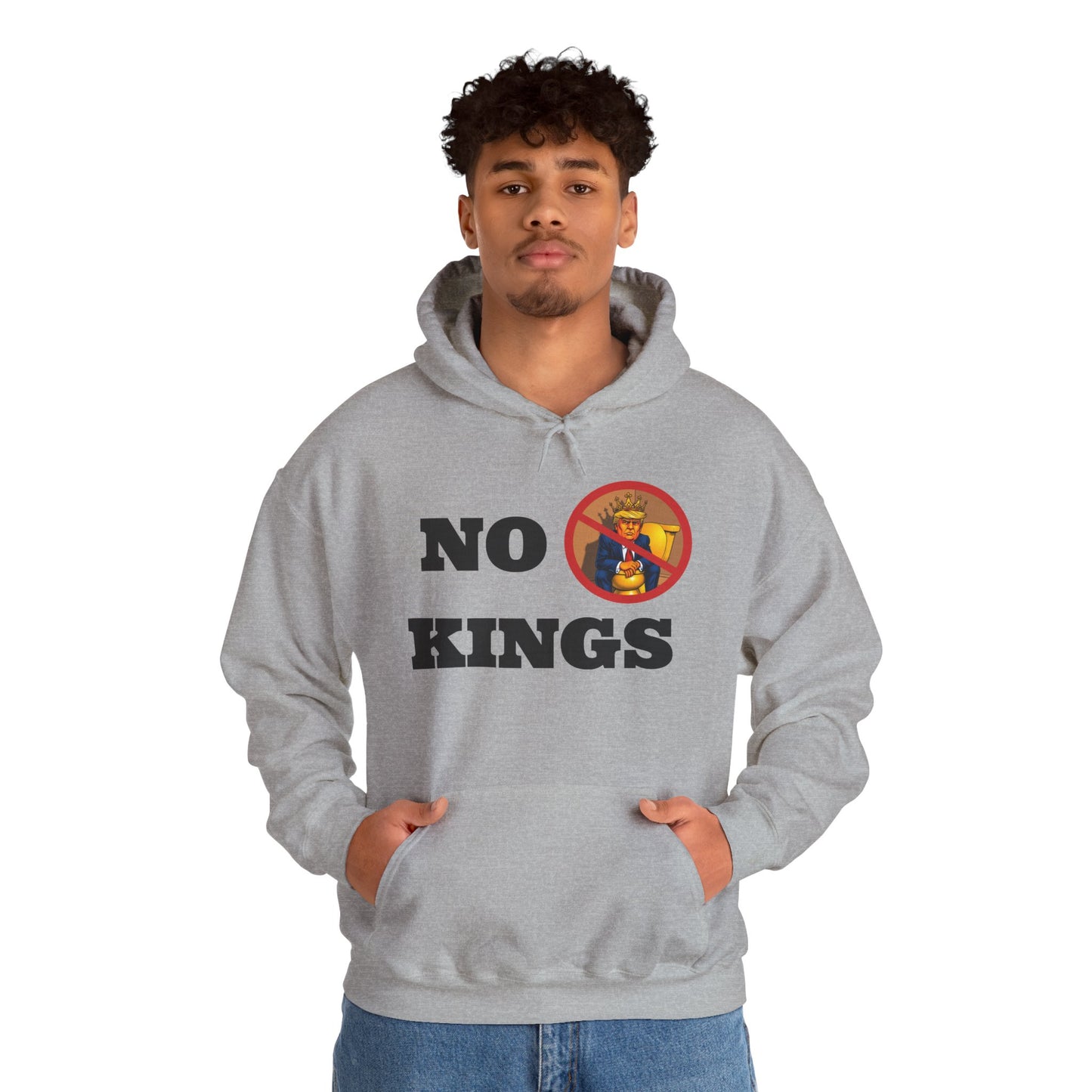 NO KINGS Hoodie — Anti-Monarchist Graphic Pullover