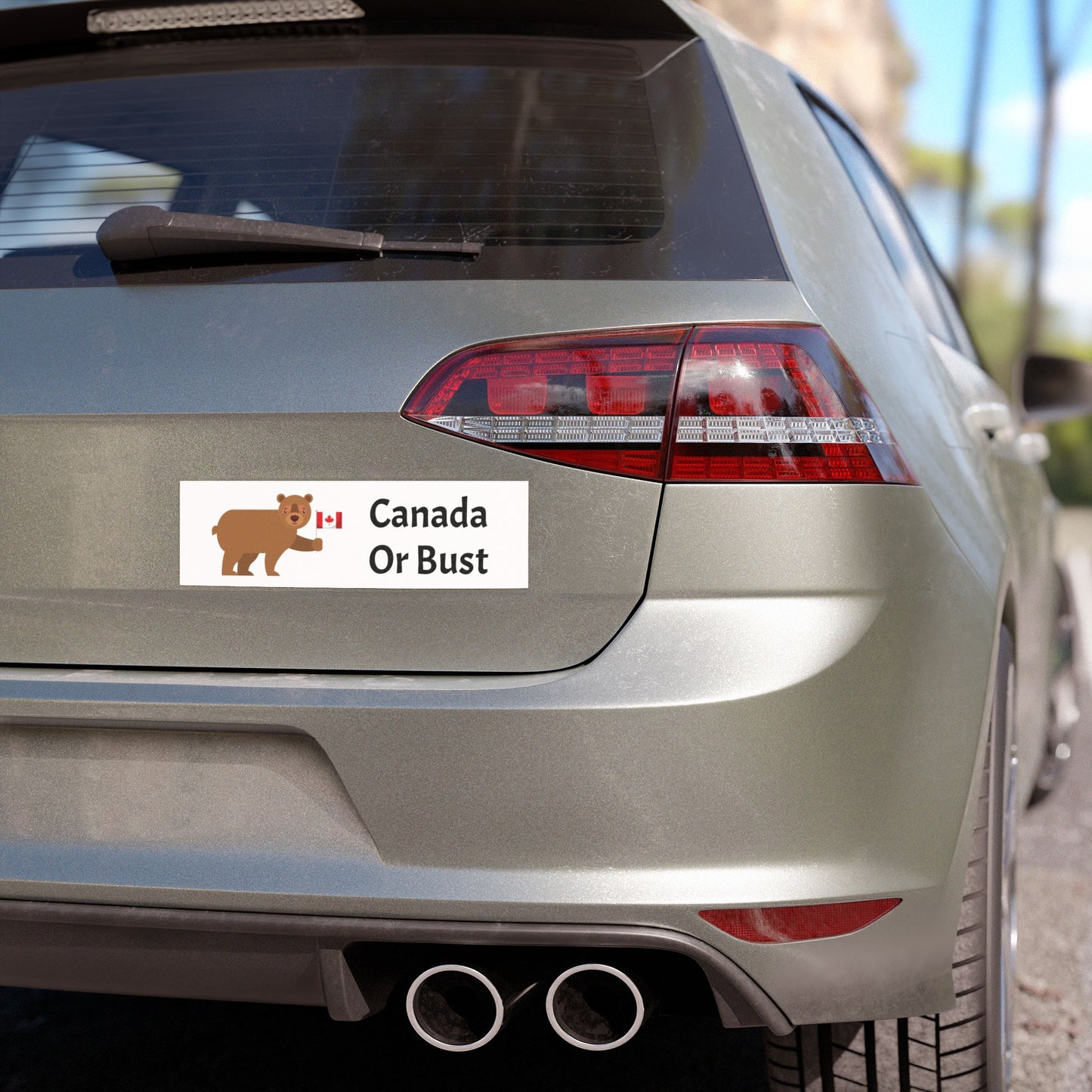 Cute Canada Or Bust Car Magnet for Adventure Lovers