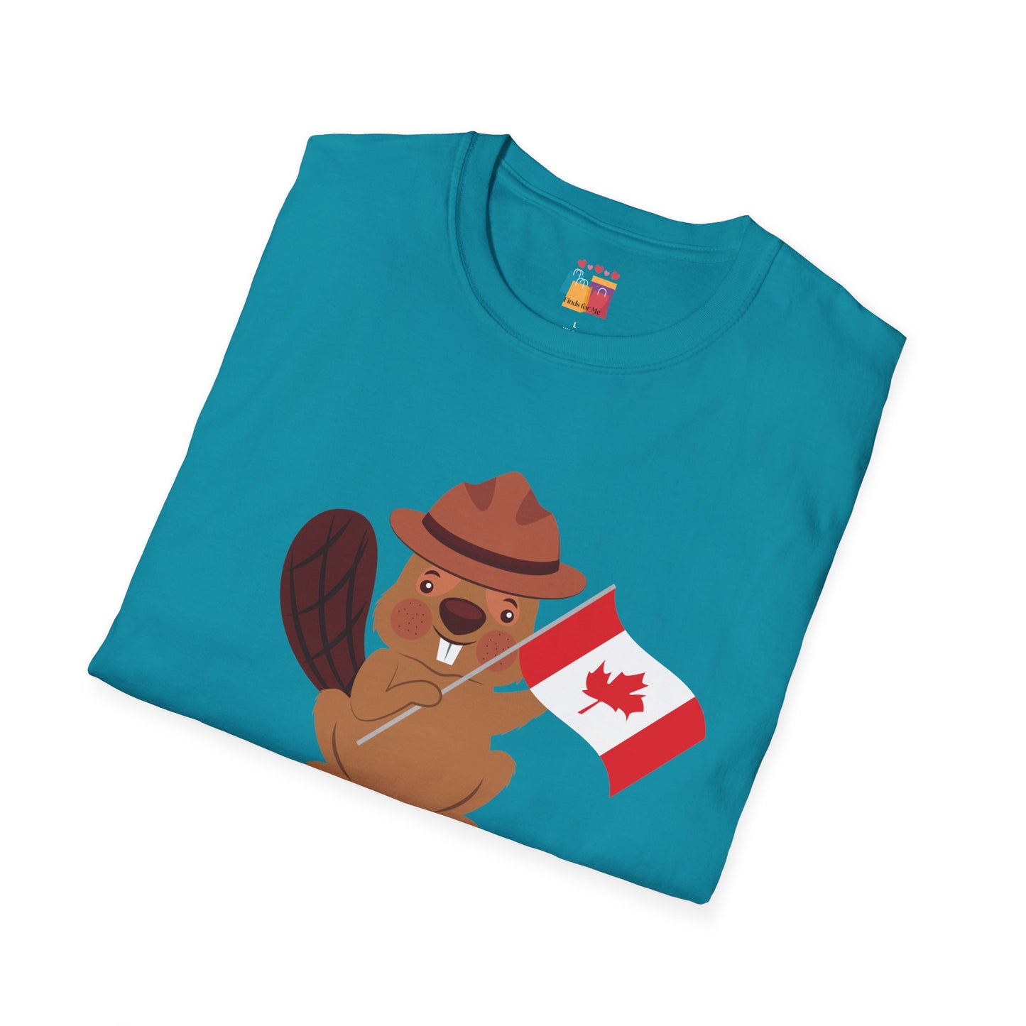 Cute Canadian Beaver Unisex Softstyle T-Shirt