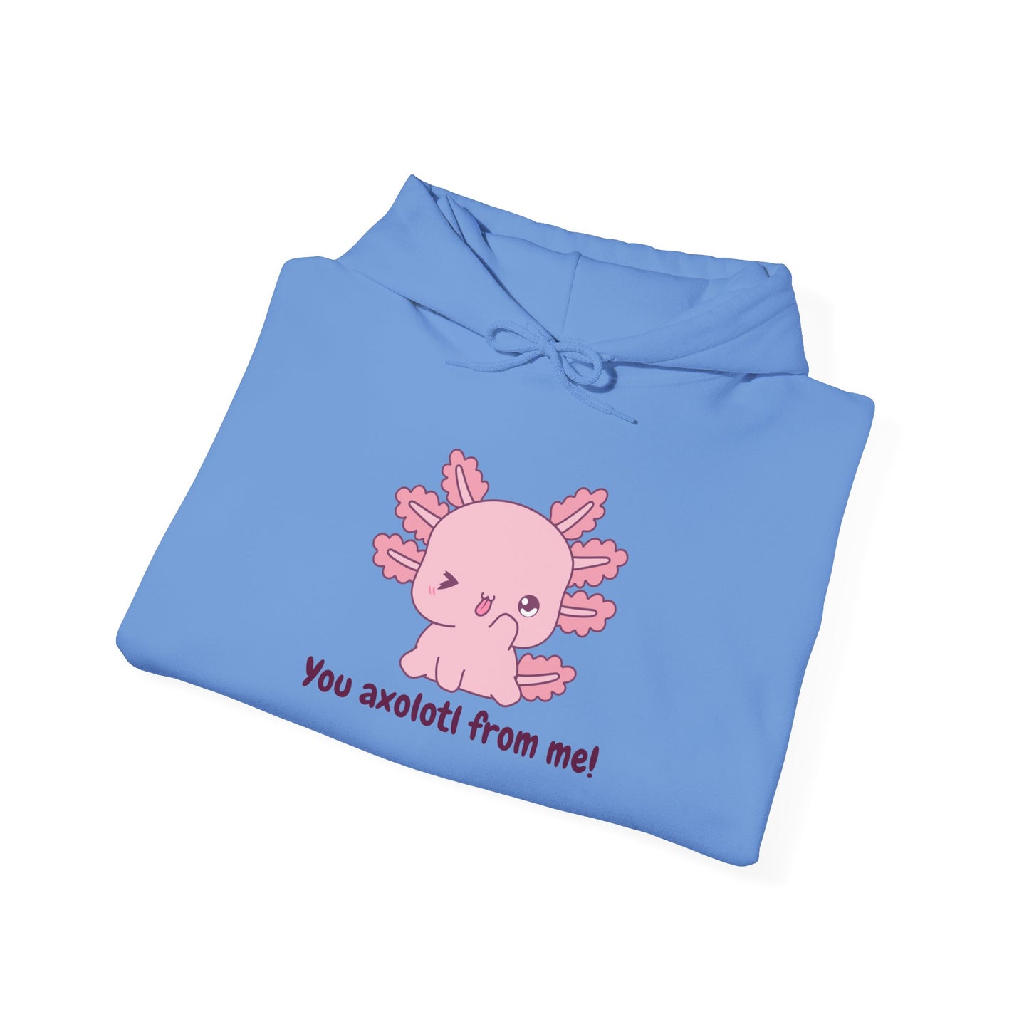 Funny Axolotl Hoodie - "You Axolotl From Me!" - Unisex Heavy Blend Sweatshirt