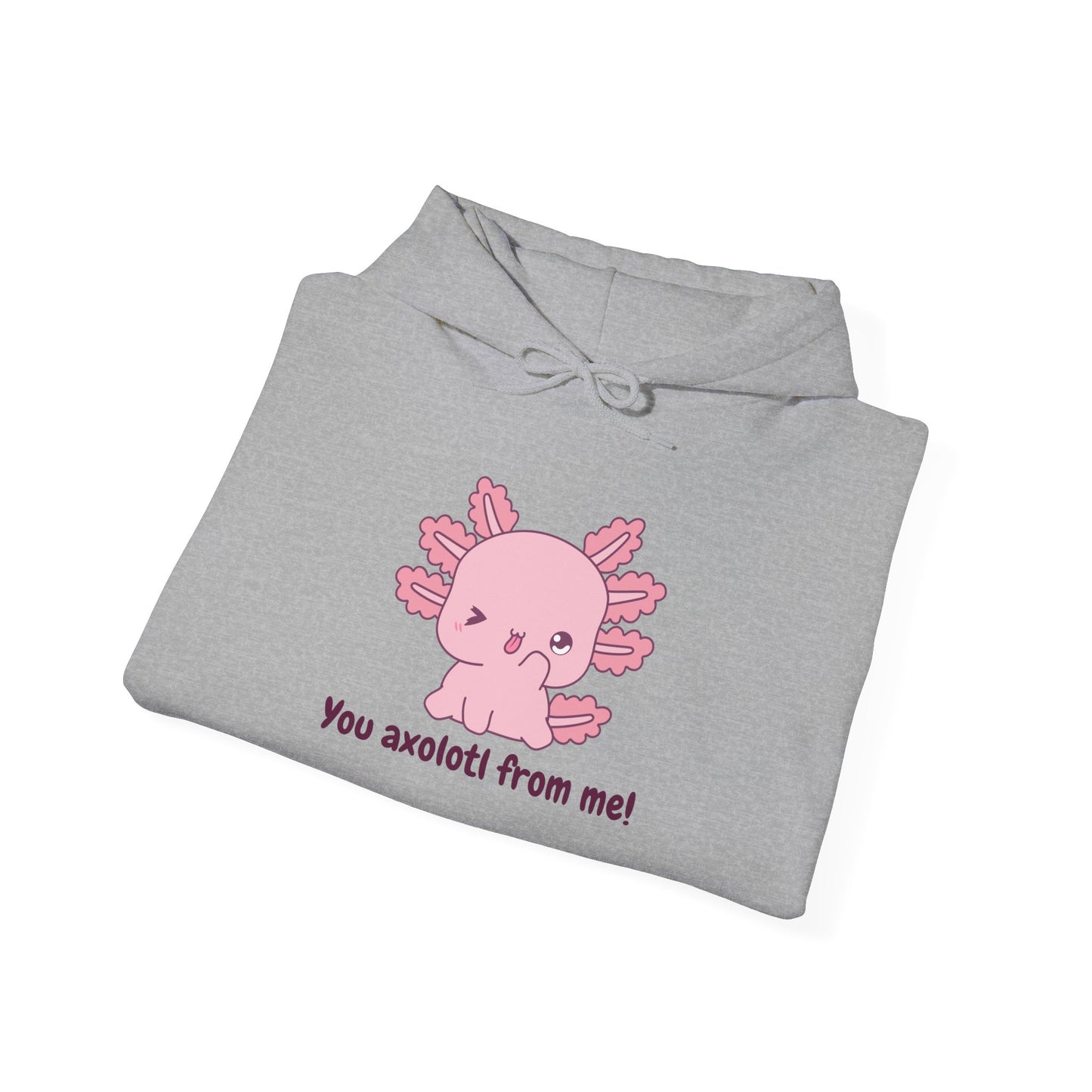 Funny Axolotl Hoodie - "You Axolotl From Me!" - Unisex Heavy Blend Sweatshirt