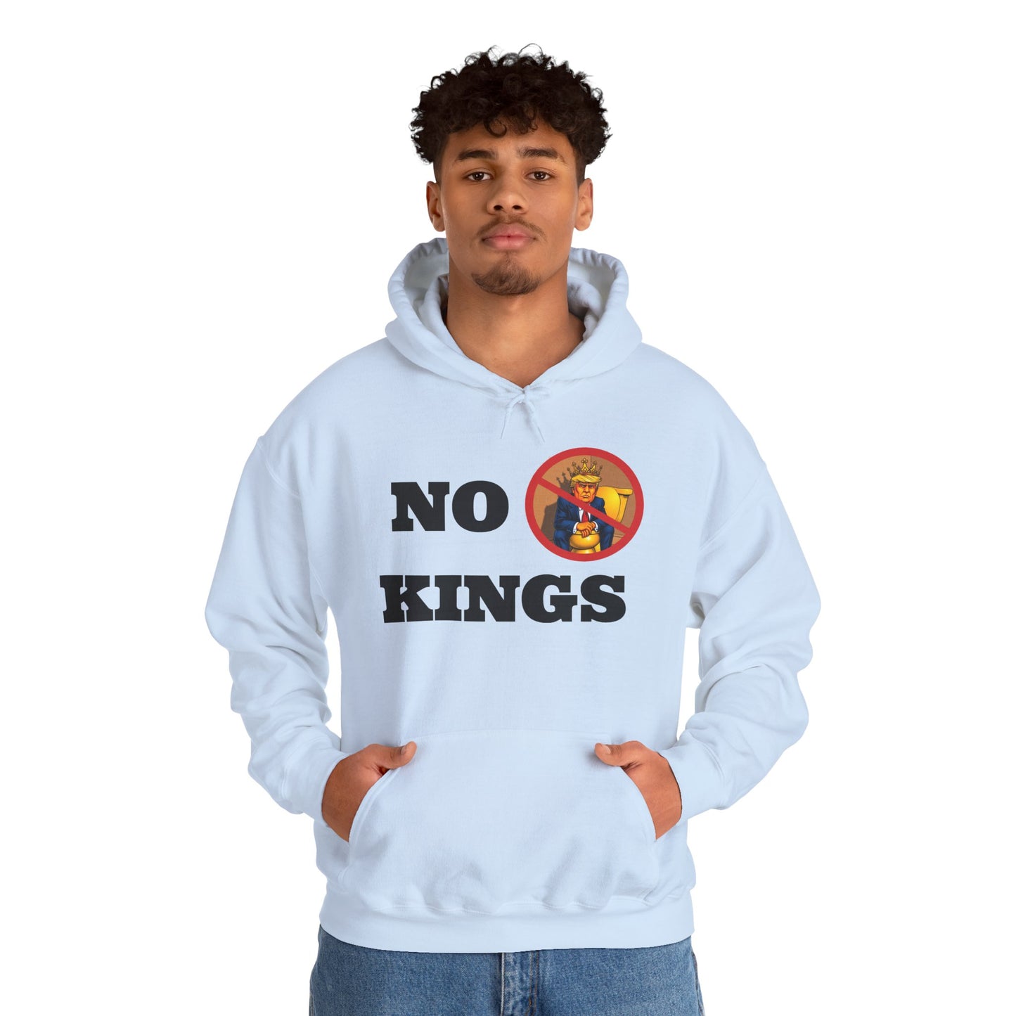 NO KINGS Hoodie — Anti-Monarchist Graphic Pullover