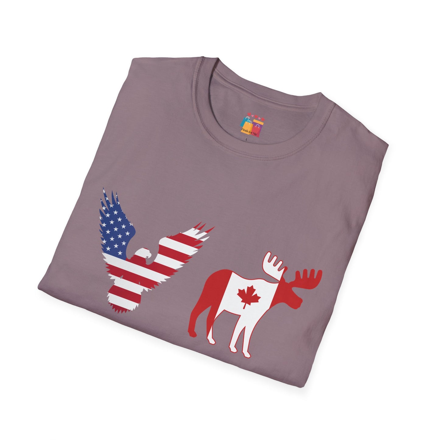 Unisex Softstyle T-Shirt - American Born & Canada Bound Graphic Tee