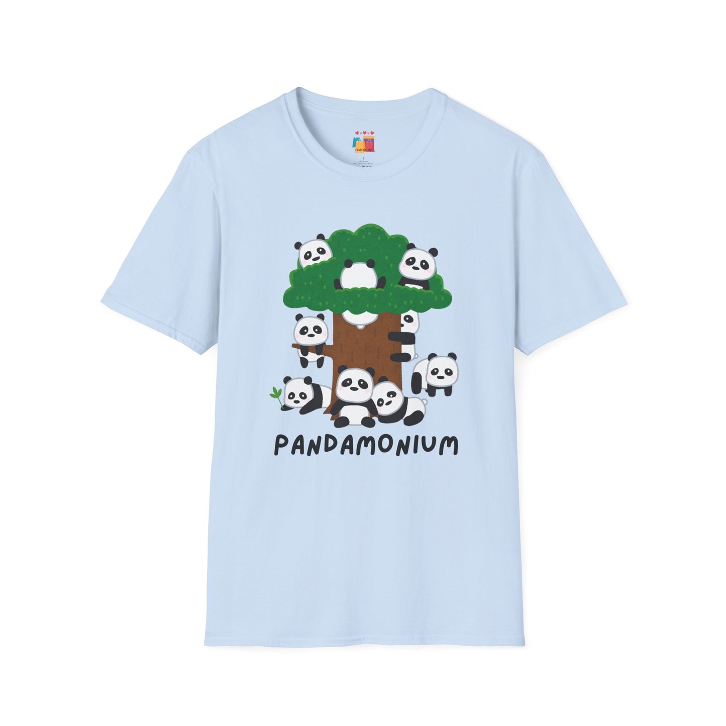 Panda Pandamonium Unisex Softstyle T-Shirt - Cute Nature Graphic Tee