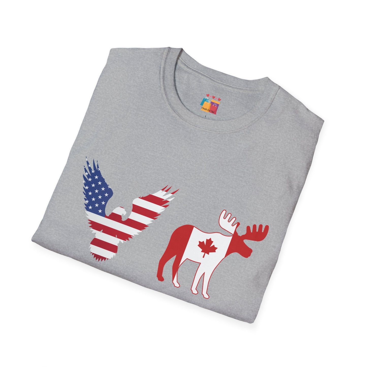 Unisex Softstyle T-Shirt - American Born & Canada Bound Graphic Tee