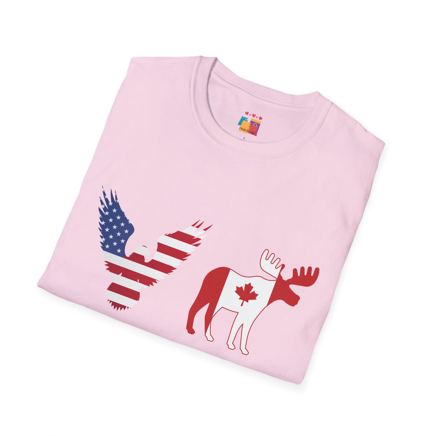 Unisex Softstyle T-Shirt - American Born & Canada Bound Graphic Tee