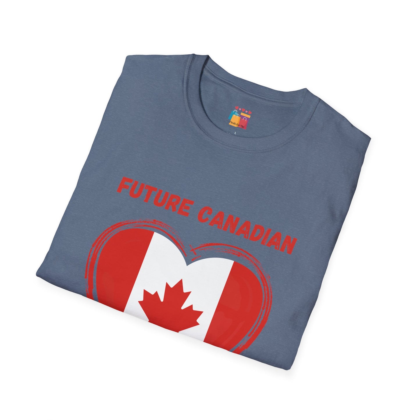 Future Canadian Unisex Softstyle T-Shirt - Perfect Gift for New Canadians