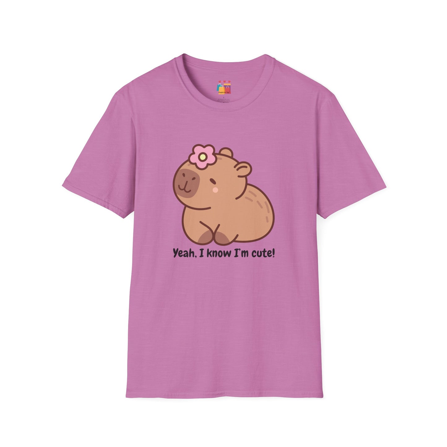 Cute Capybara Unisex Softstyle T-Shirt - Fun & Playful Design for Animal Lovers