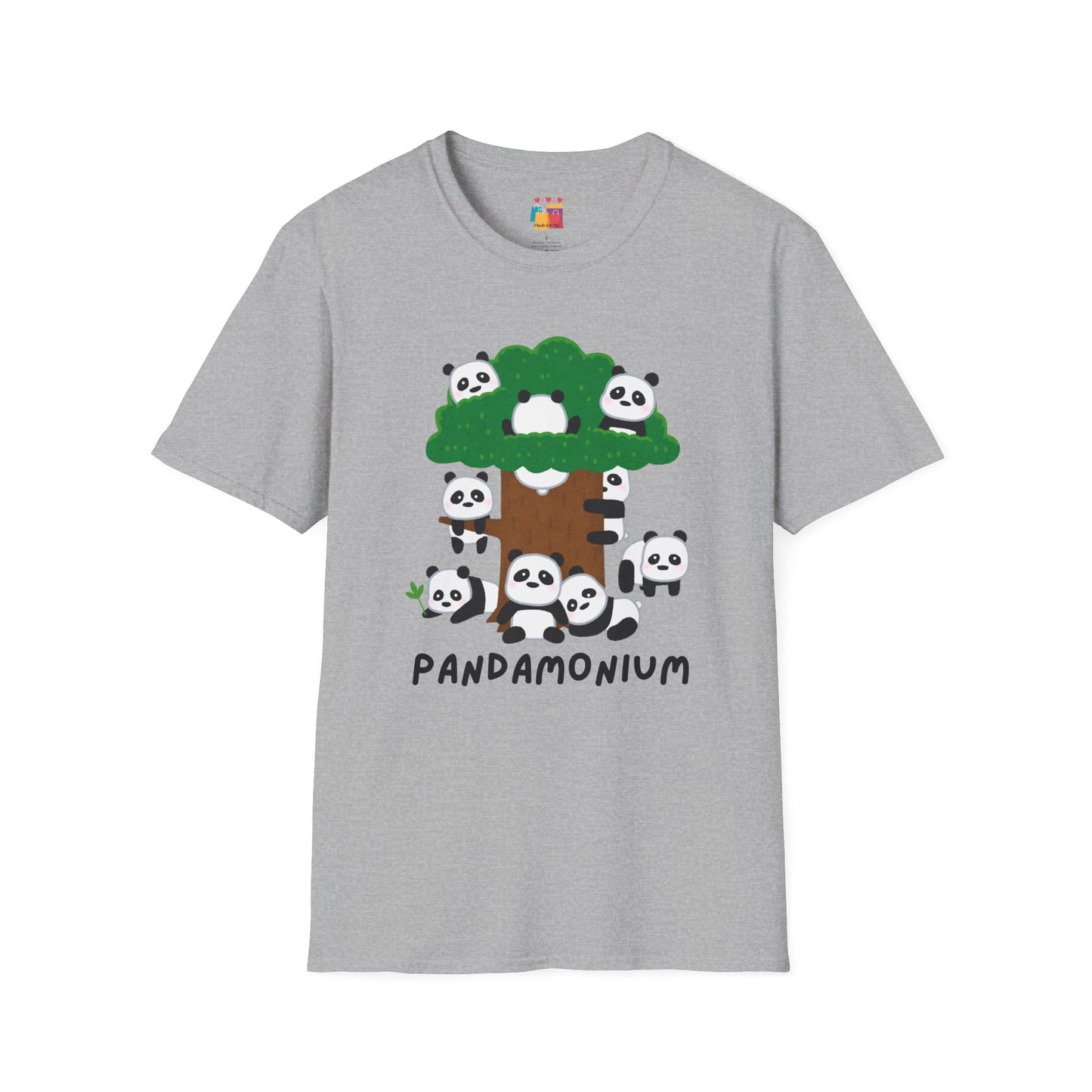 Panda Pandamonium Unisex Softstyle T-Shirt - Cute Nature Graphic Tee