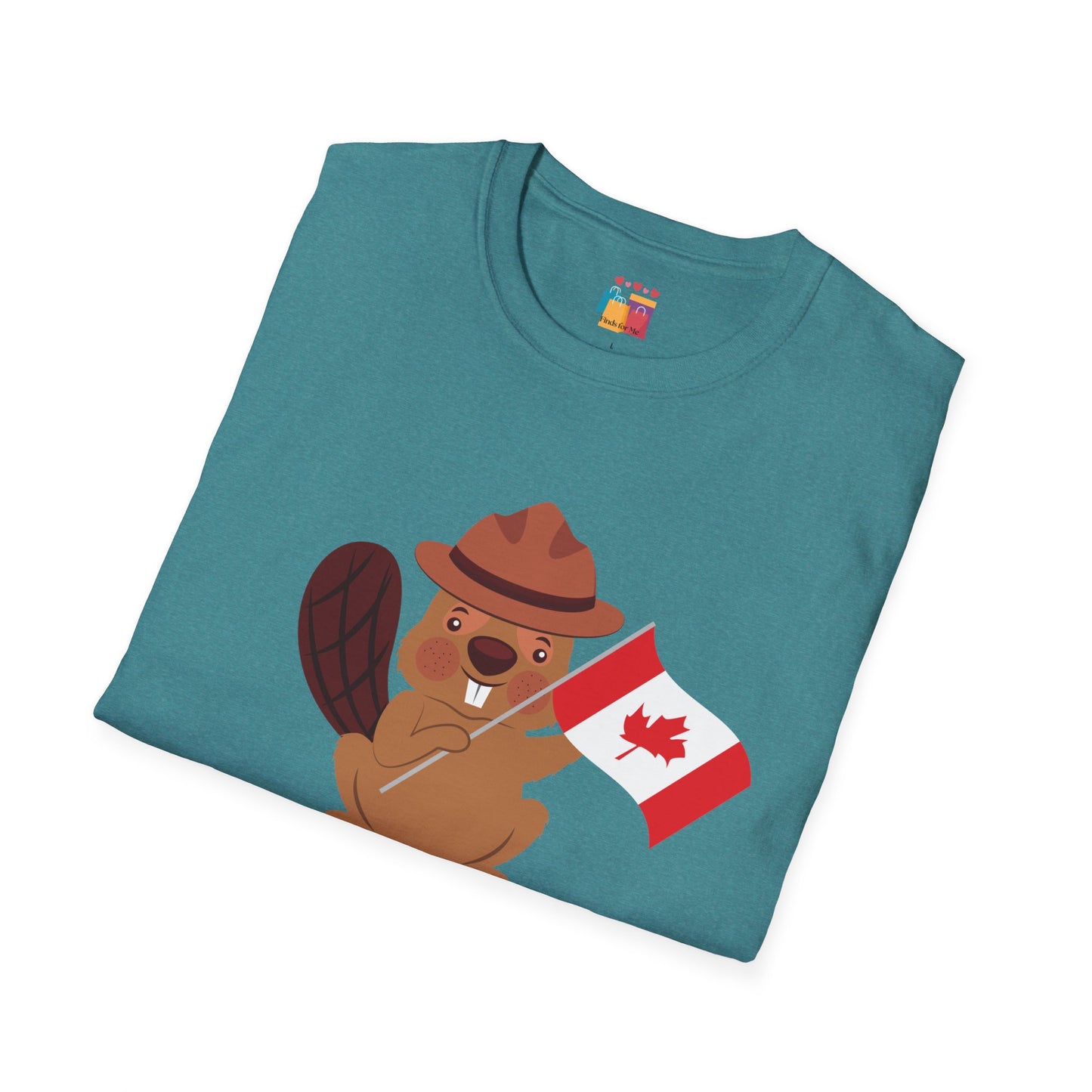 Cute Canadian Beaver Unisex Softstyle T-Shirt