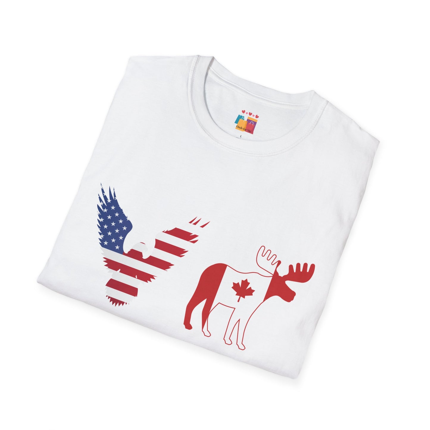 Unisex Softstyle T-Shirt - American Born & Canada Bound Graphic Tee