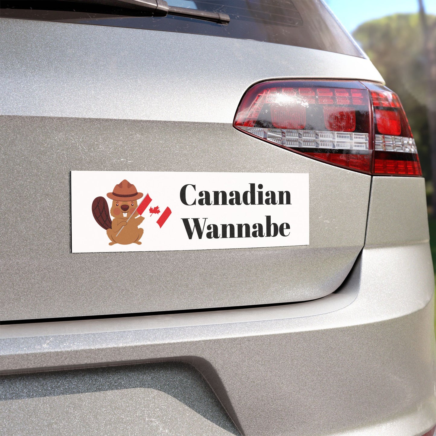 Fun Canadian Wannabe Car Magnet - Ideal for Proud Canucks and Road Trip Enthusiasts