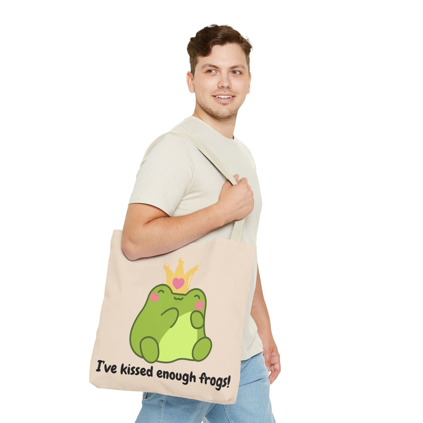 Cute Froggy Tote Bag - 'I've Kissed Enough Frogs!'