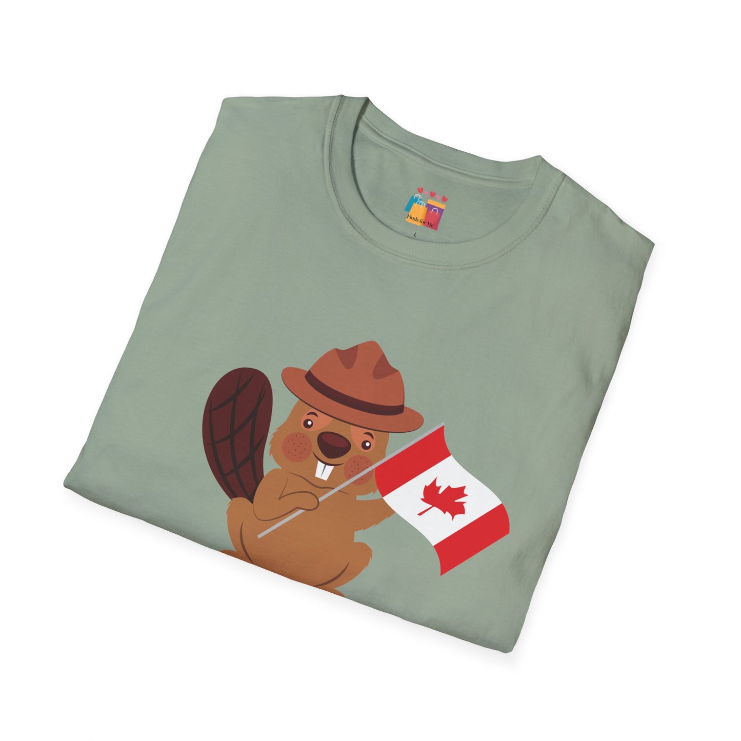 Cute Canadian Beaver Unisex Softstyle T-Shirt