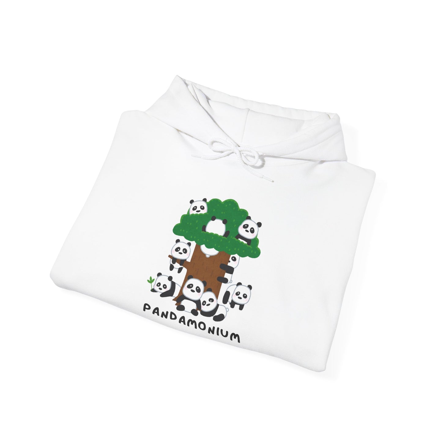 PANDAMONIUM Unisex Heavy Blend™ Hoodie - Cute Panda Design for Nature Lovers