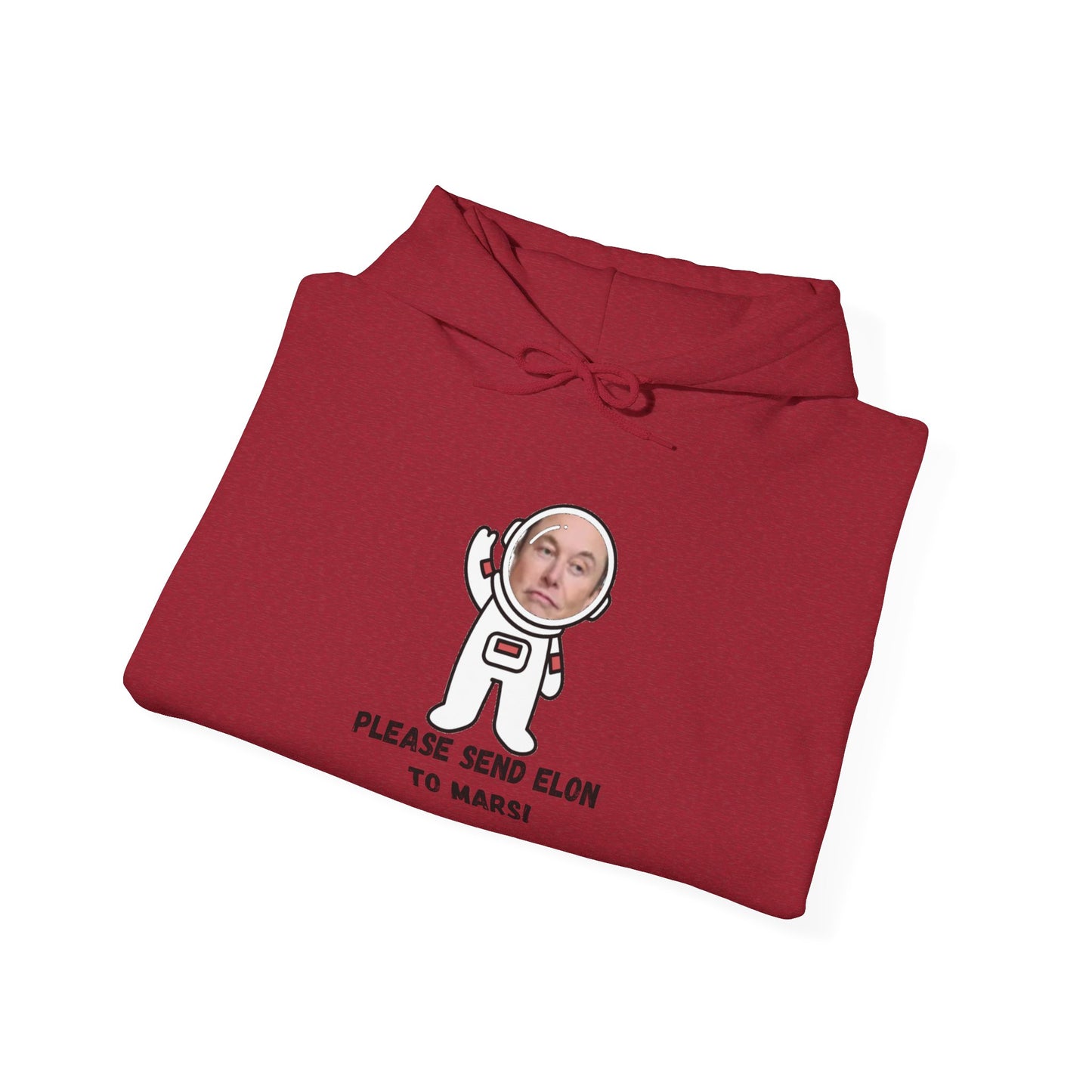 "Please Send Elon to Mars" Unisex Hooded Sweatshirt - Fun Space Humor