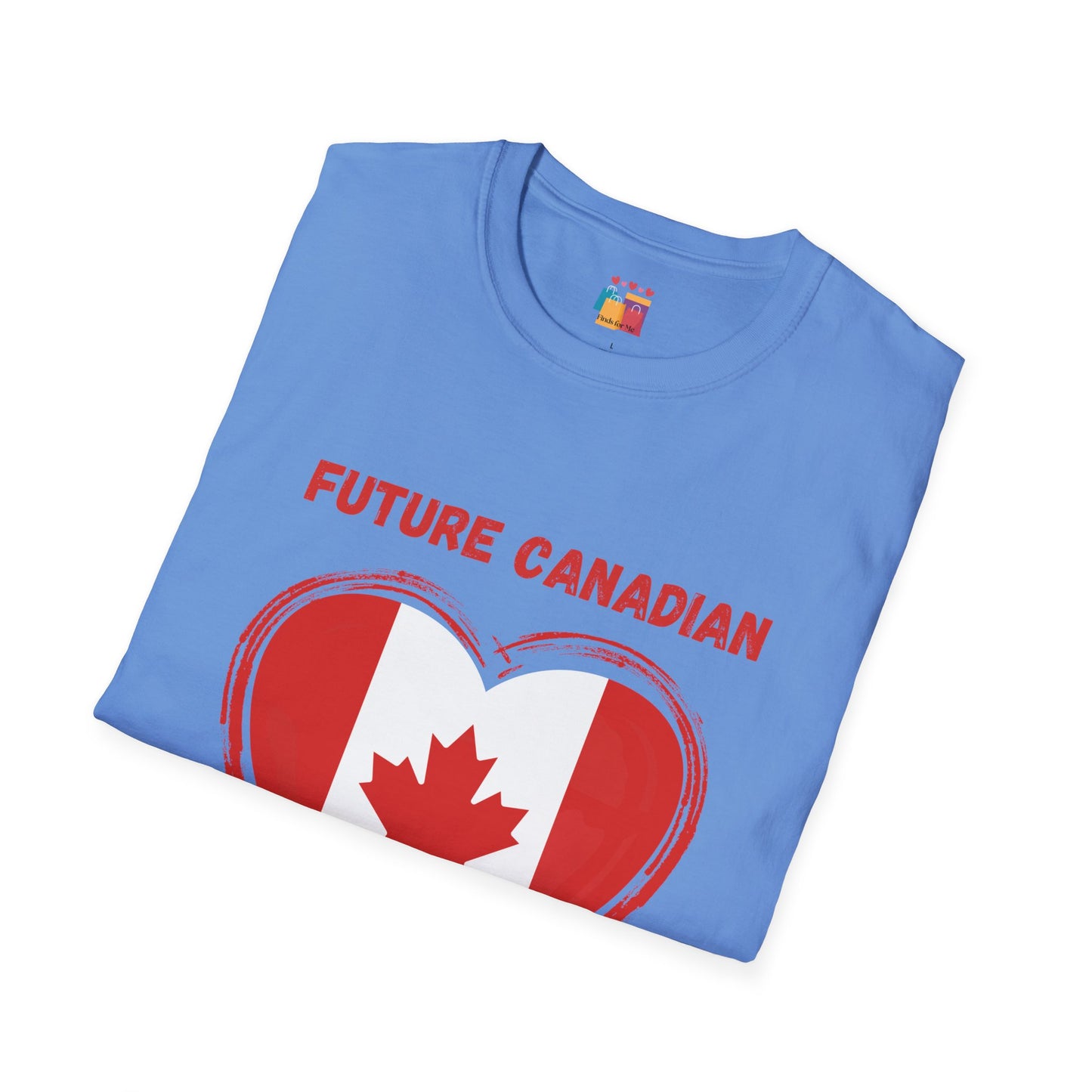 Future Canadian Unisex Softstyle T-Shirt - Perfect Gift for New Canadians