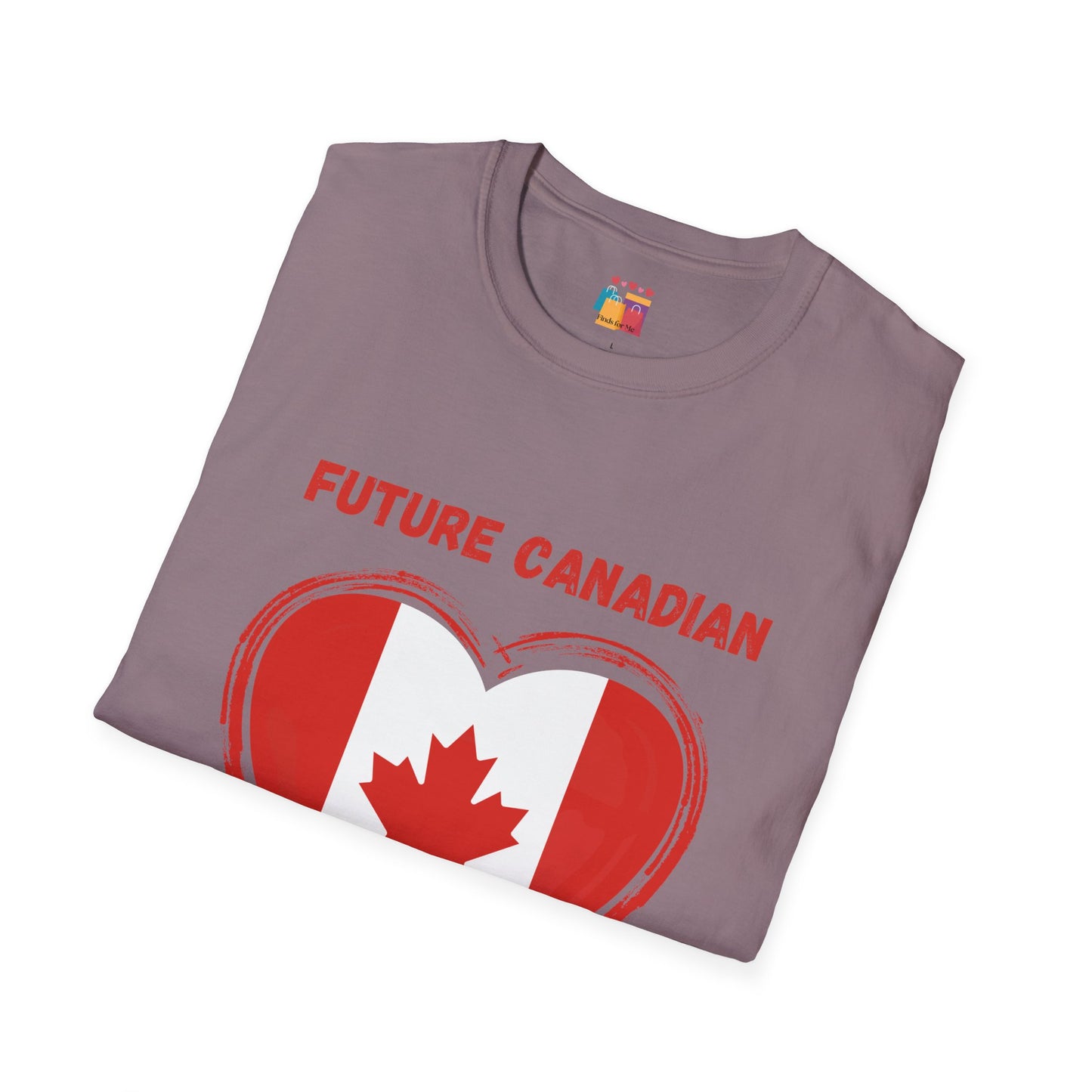 Future Canadian Unisex Softstyle T-Shirt - Perfect Gift for New Canadians