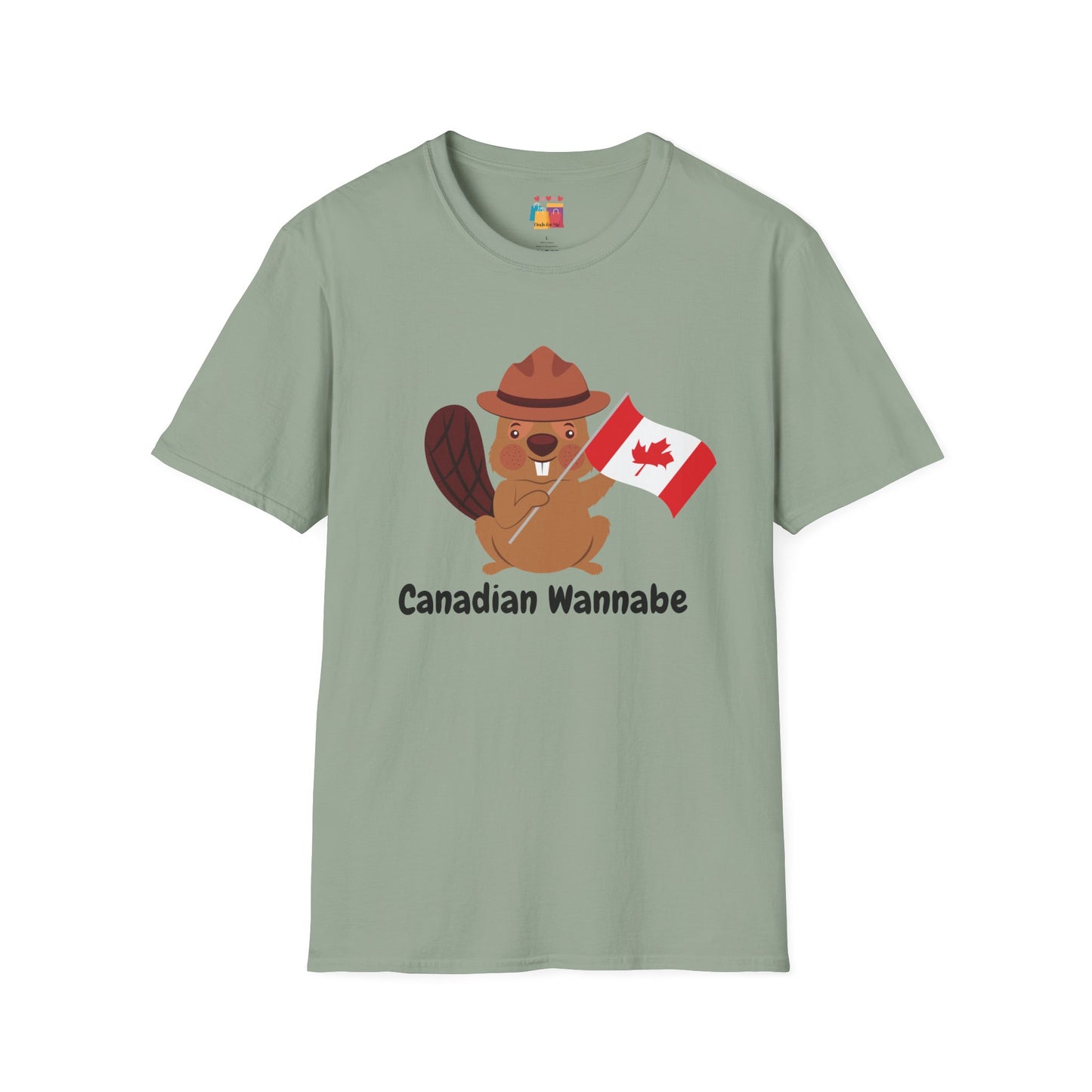 Cute Canadian Beaver Unisex Softstyle T-Shirt